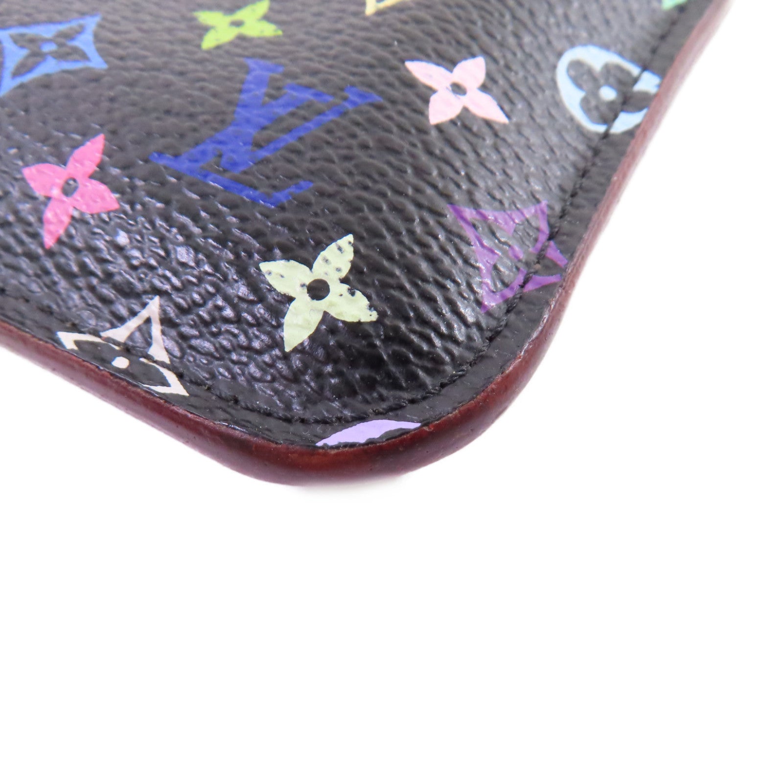 LOUIS VUITTON Monogram Multicolore Pochette Cles NM Card Case金扣卡套
