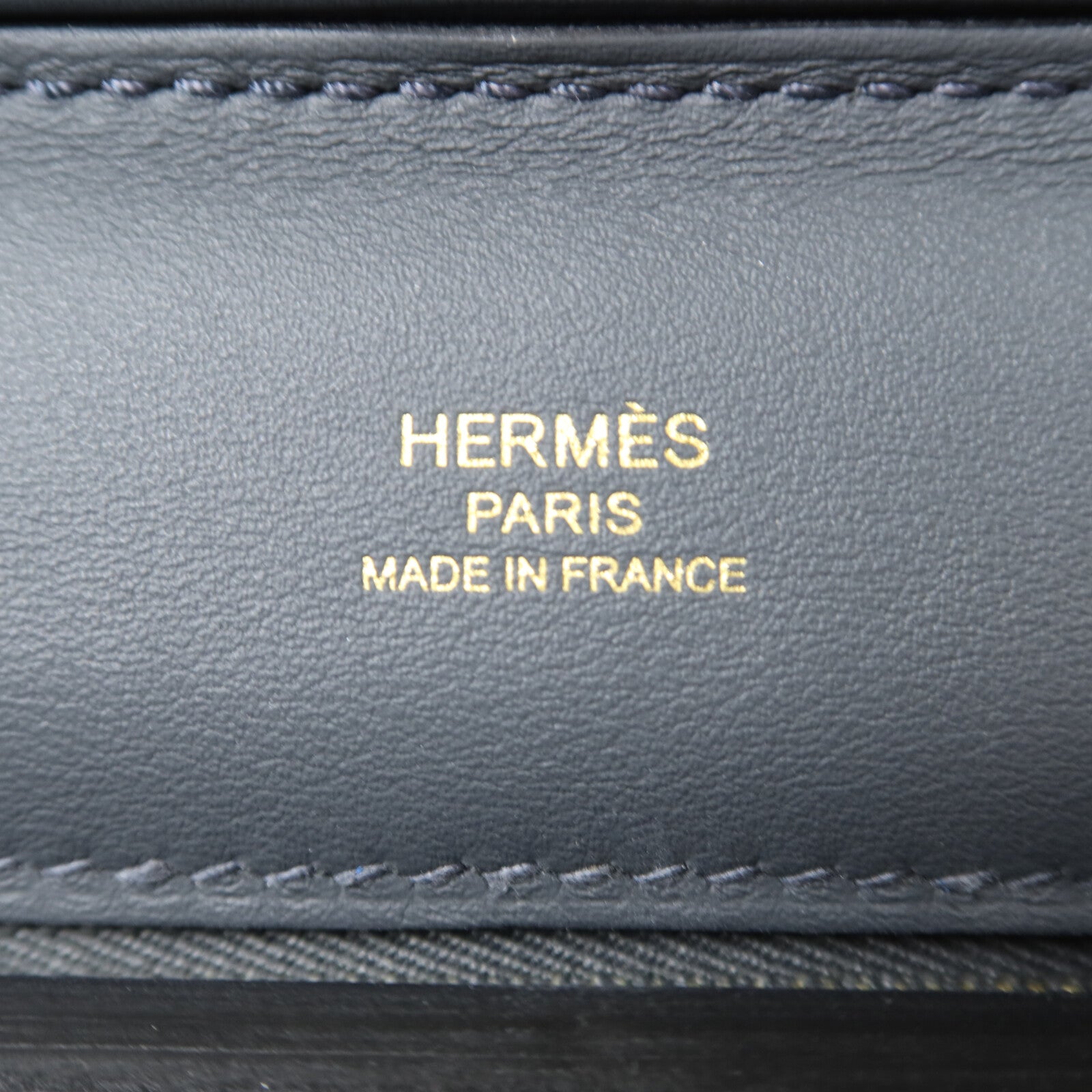 HERMES Swift皮革24/24 Mini金手扣手挽肩背兩用袋Gris Misty