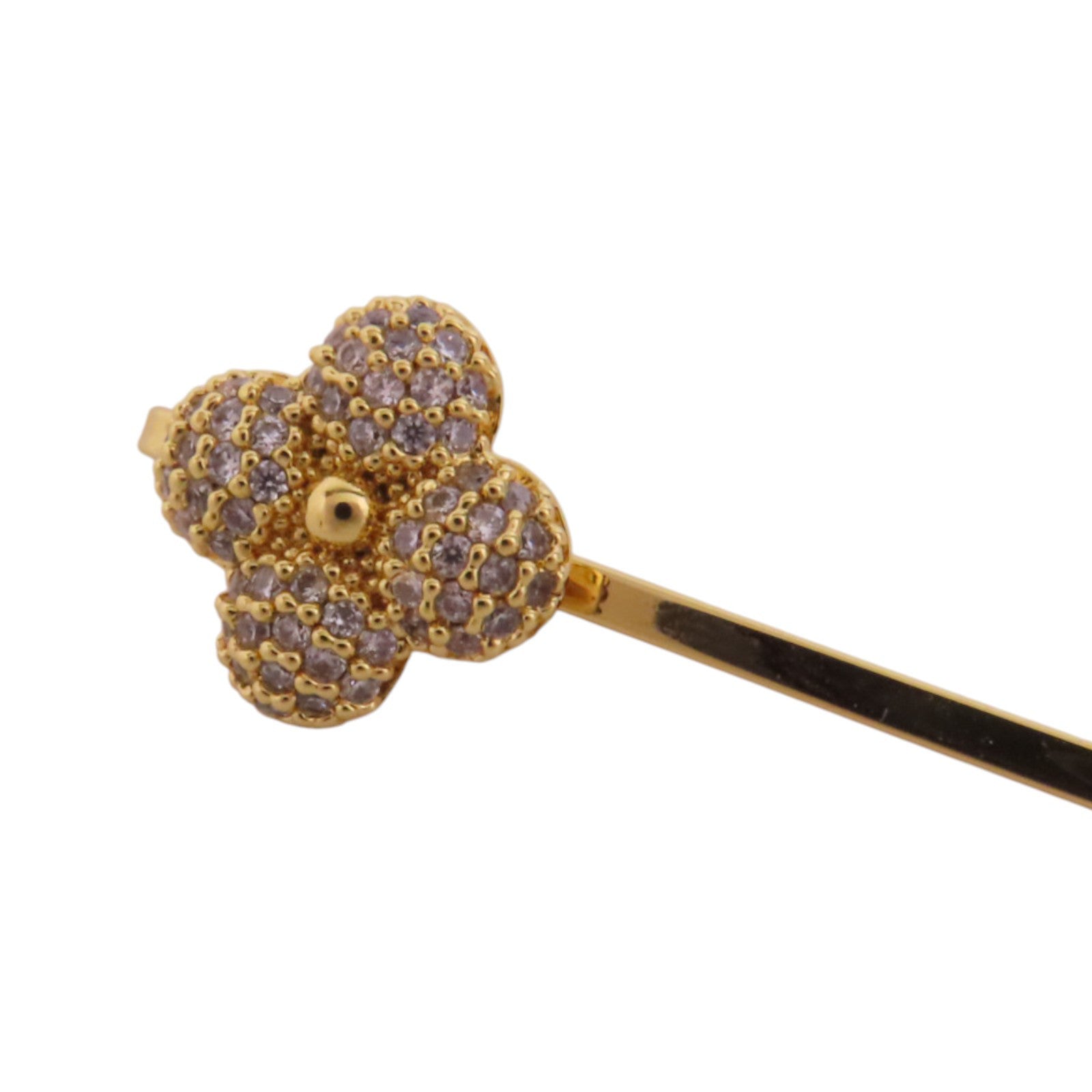 LOUIS VUITTON 金屬/水鑽Hair Clip金扣髮夾