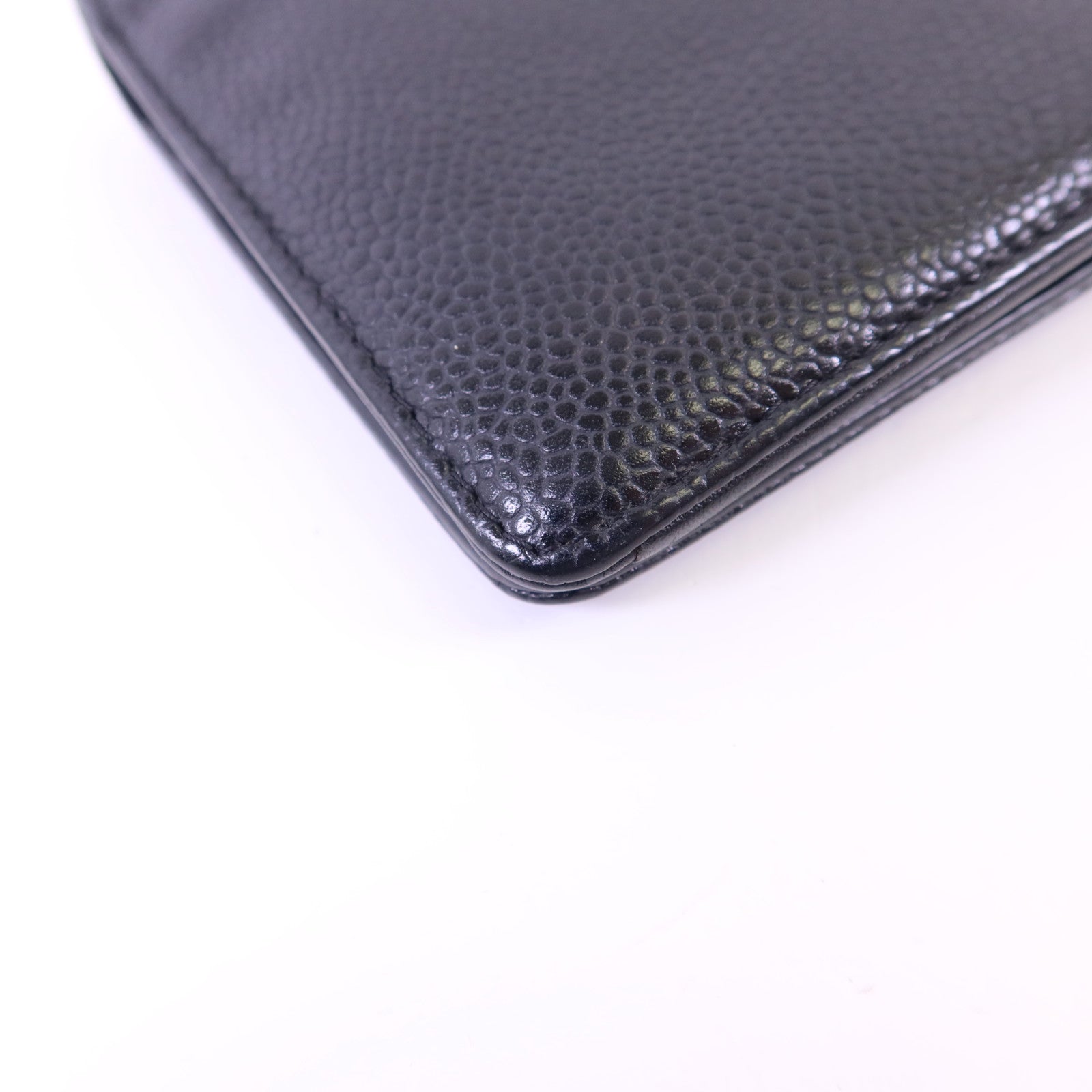 CHANEL 【激減優惠】牛皮皮革Long Bifold Wallet銀扣長錢包