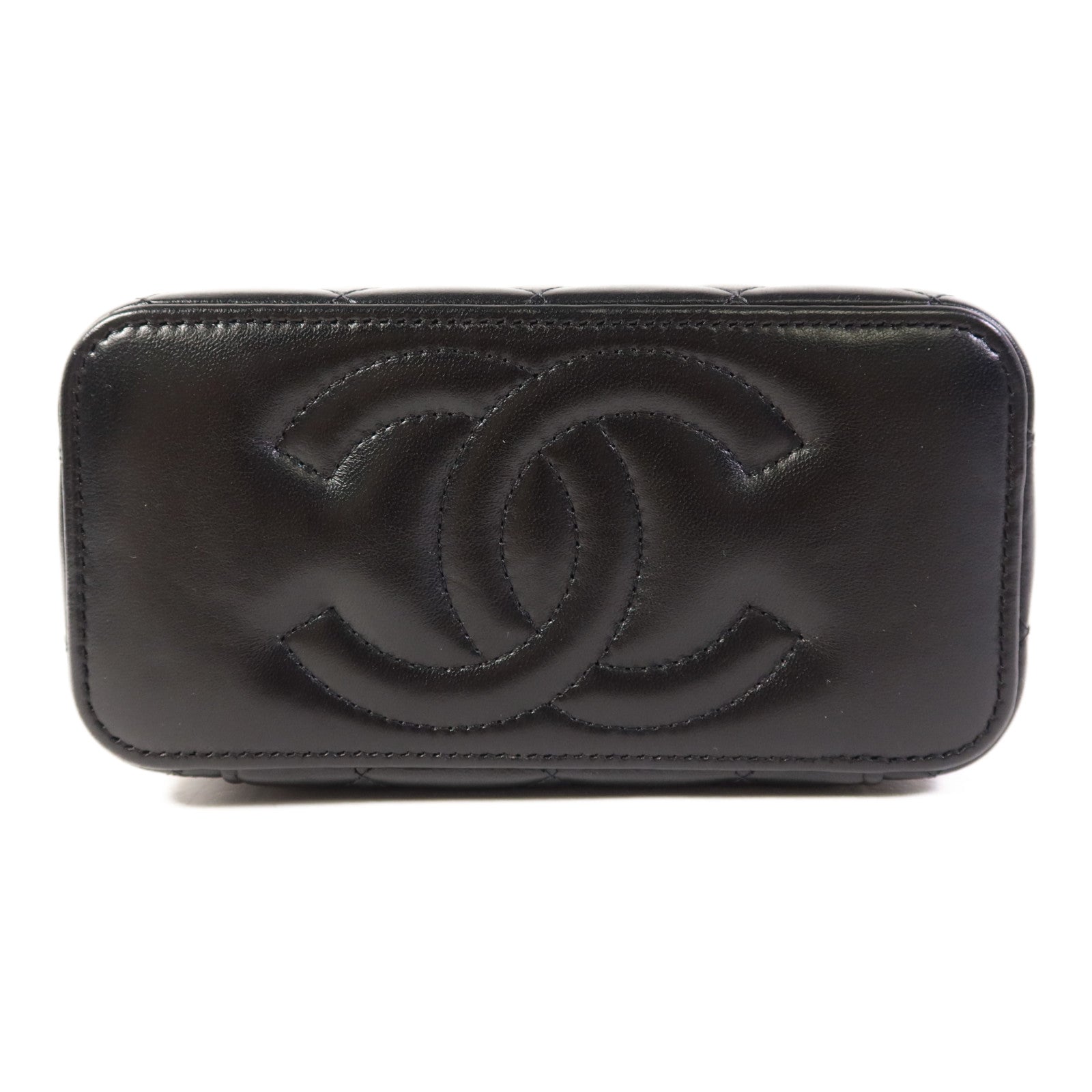 CHANEL 羊皮皮革Vanity Bag金扣鏈帶肩背袋