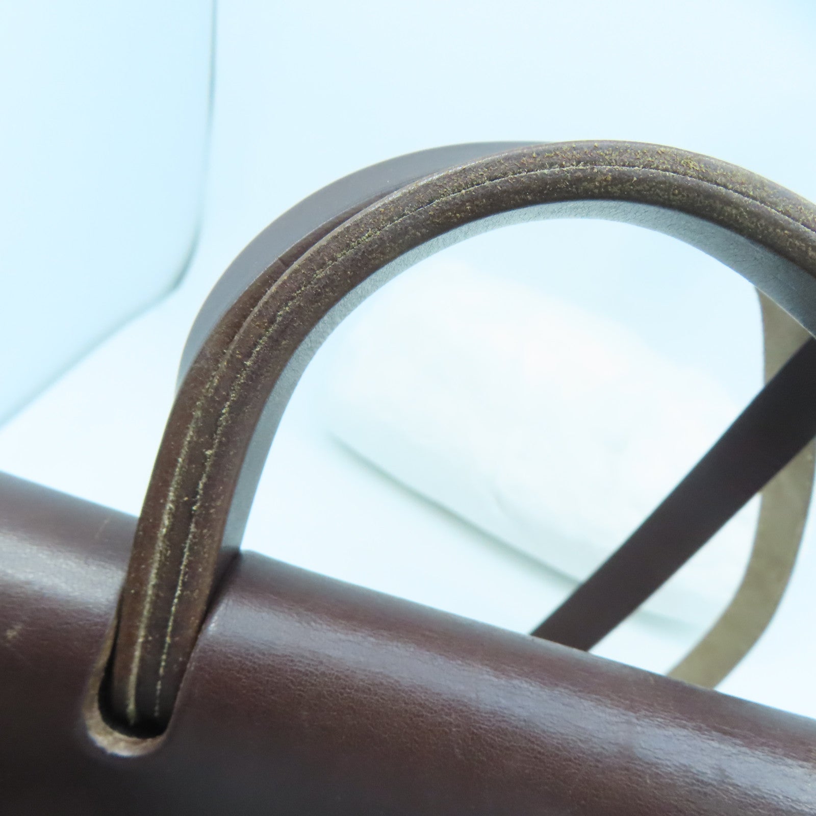 HERMES 【清倉大減價】Vibrato皮革Herbag PM金扣手挽肩背兩用袋啡色