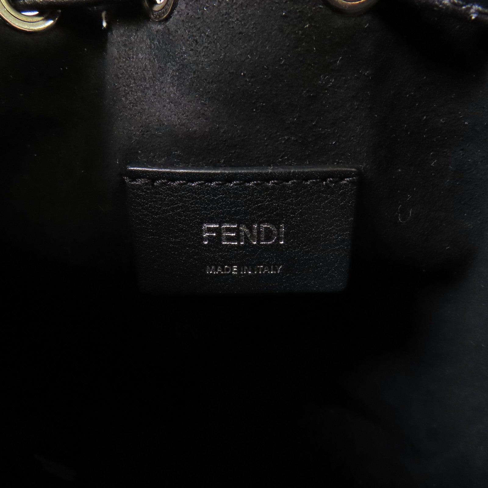 FENDI 【激減優惠】牛皮皮革Mini Mon Tresor銀扣手挽肩背兩用袋