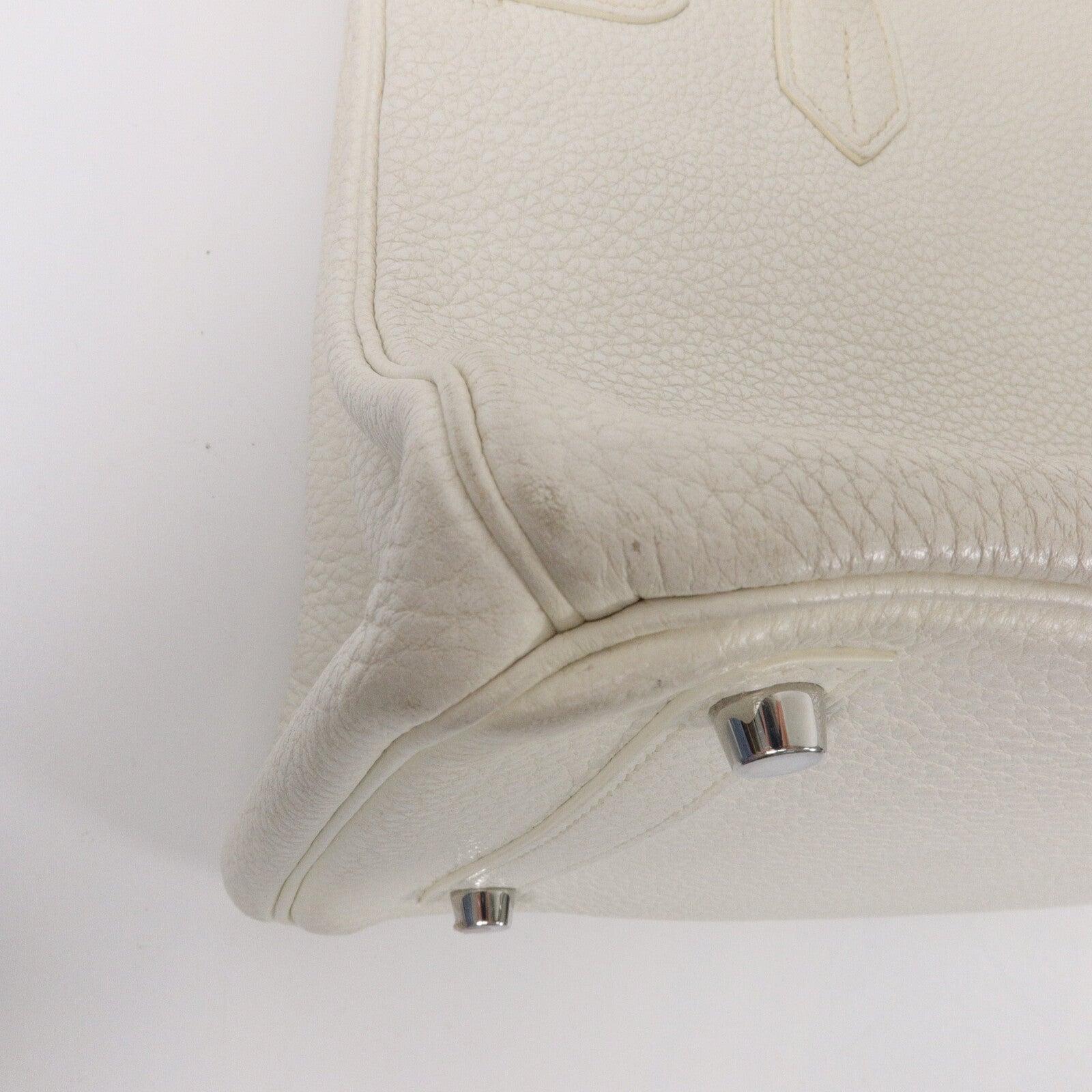 HERMES Clemence皮革Birkin 30手挽袋White