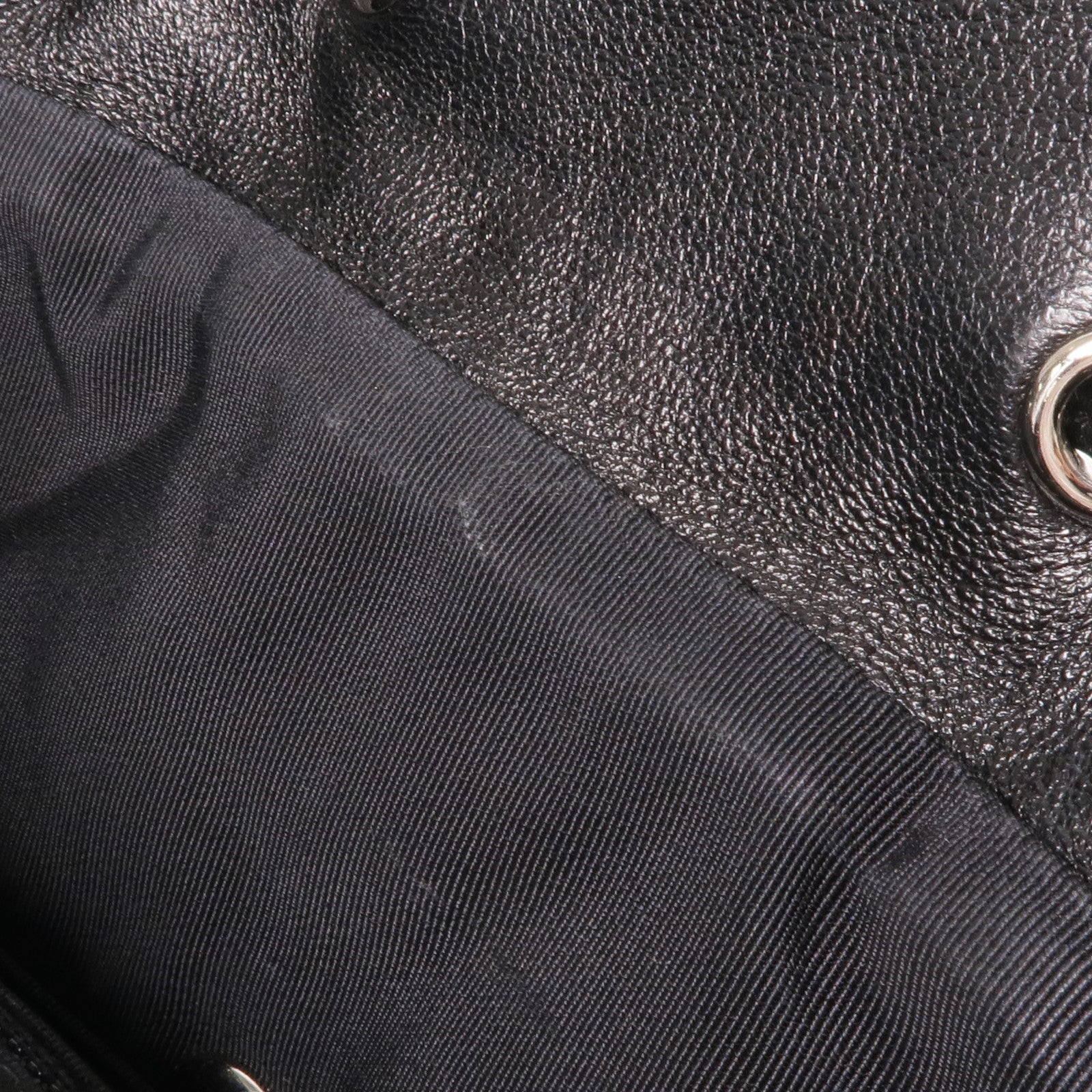 CHANEL 羊皮皮革Backpack銀扣背包