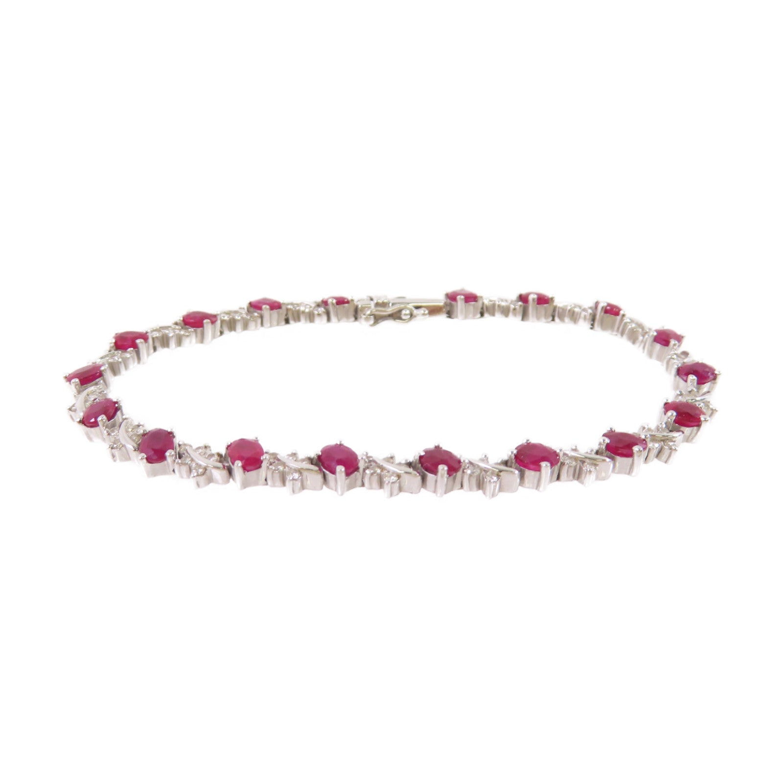 JEWELRY 18K白金/0.44ct紅寶石/0.85ct鑽石Ruby Diamond Bracelet手鏈