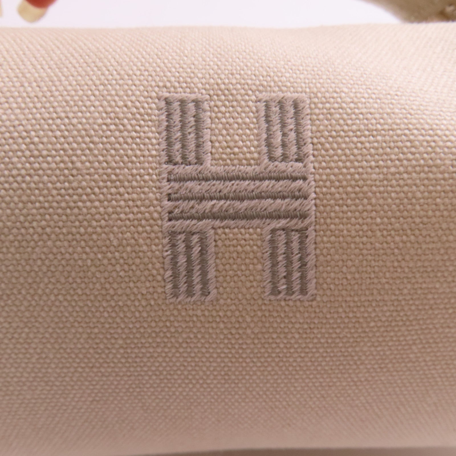 HERMES 帆布Bride a Brac銀扣手挽袋