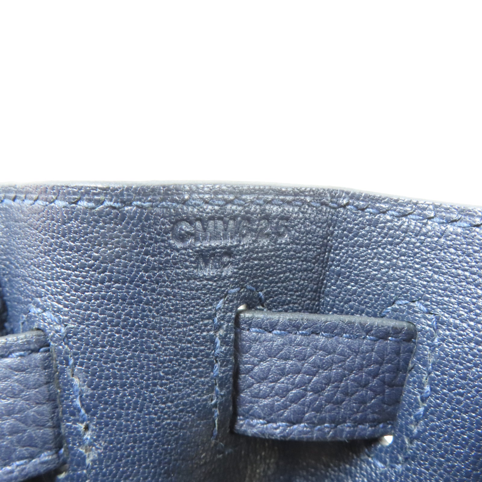 HERMES Togo皮革Kelly 28金扣手挽肩背兩用袋深藍色