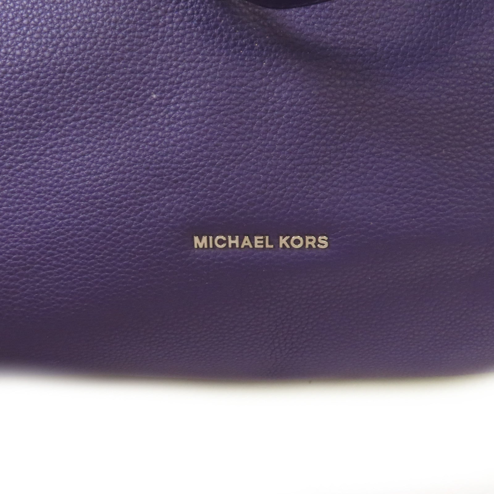 Michael Kors 牛皮皮革2Way Shoulder Bag銀扣手挽肩背兩用袋紫色