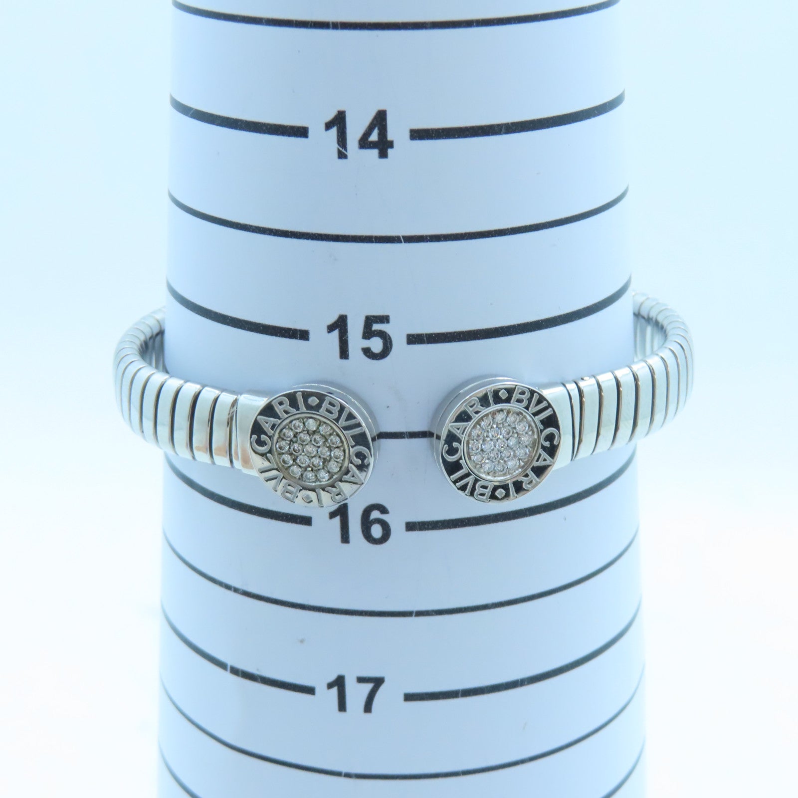 BVLGARI 不鏽鋼/鑽石Bvlgari Bvlgari Tubogas Diamond Bracelet手鐲