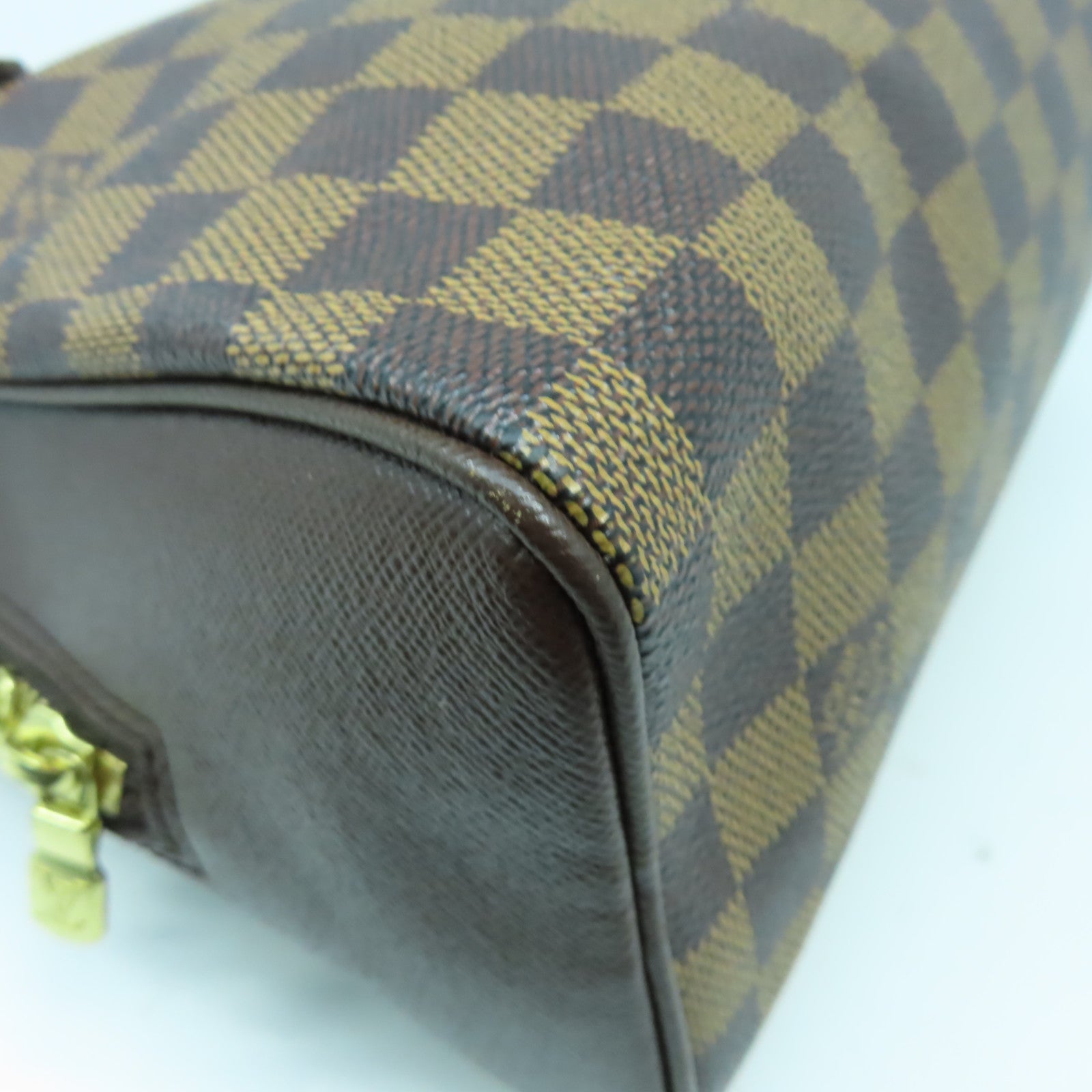 LOUIS VUITTON 【激減優惠】Damier Brera金扣手挽袋啡色