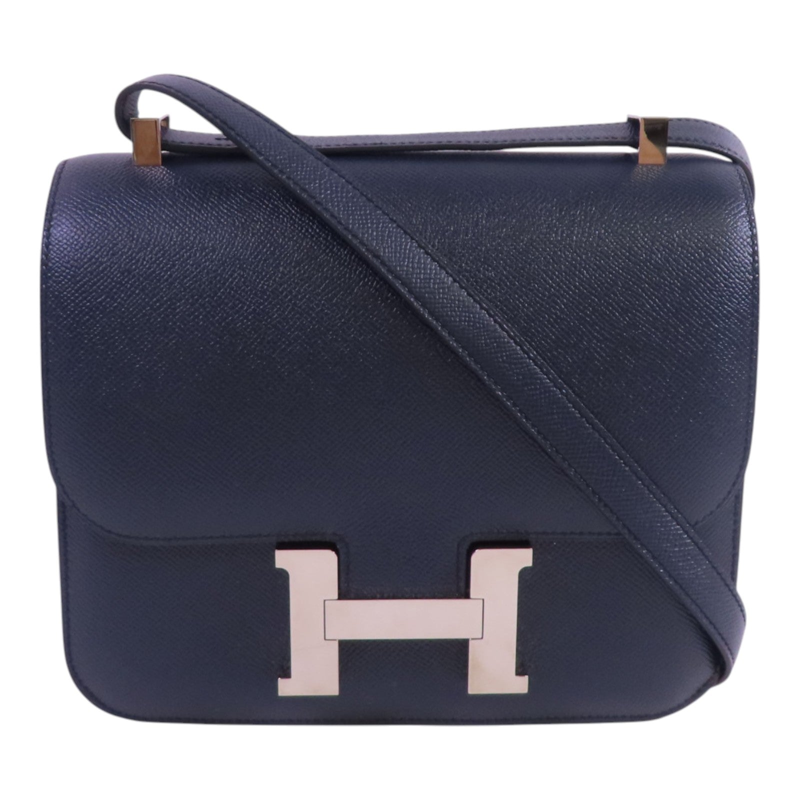 HERMES Epsom皮革Constance 24 Shoulder Bag銀扣肩背袋
