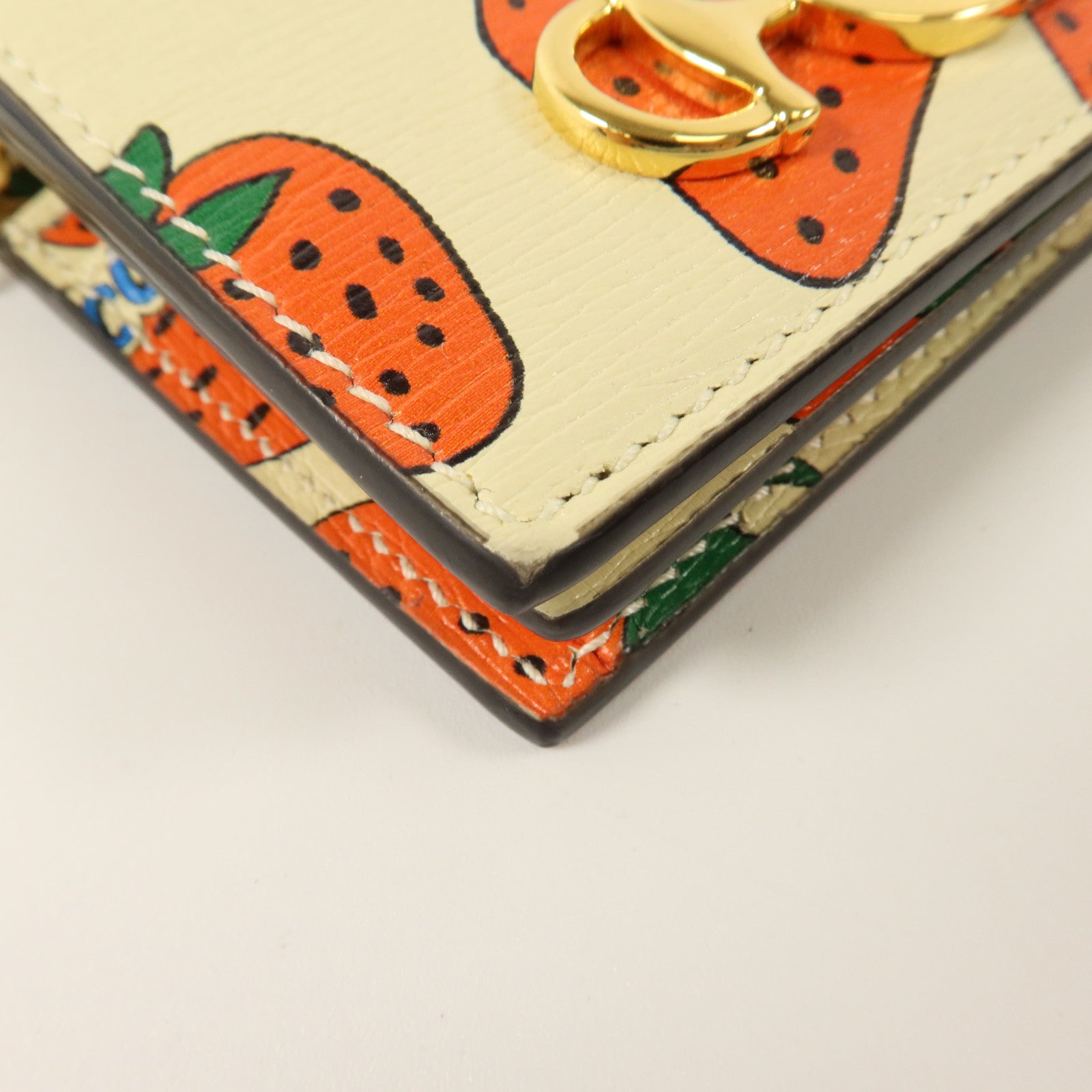 GUCCI 牛皮皮革Zumi Card Case Wallet金扣卡片套