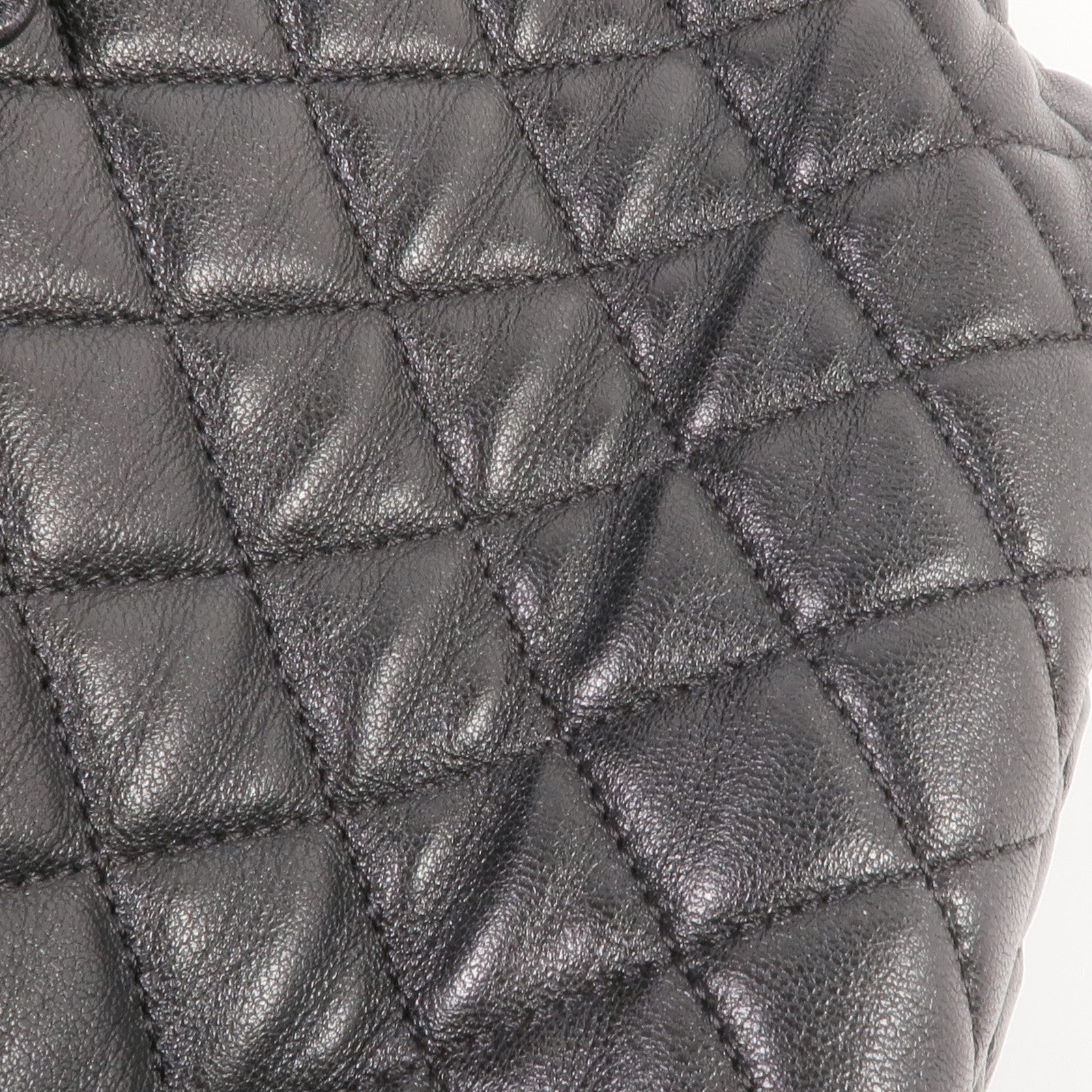 CHANEL 羊皮皮革Backpack銀扣背包