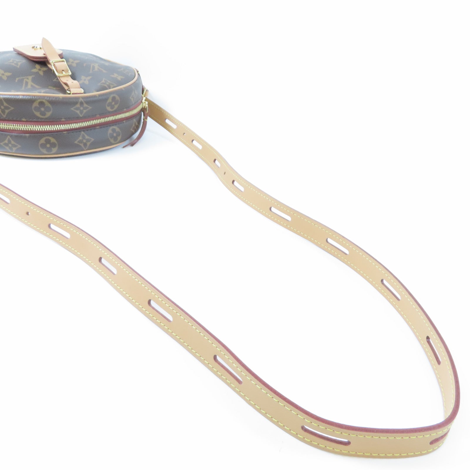 LOUIS VUITTON Monogram Boite Chapeau Souple MM金扣肩背袋啡色
