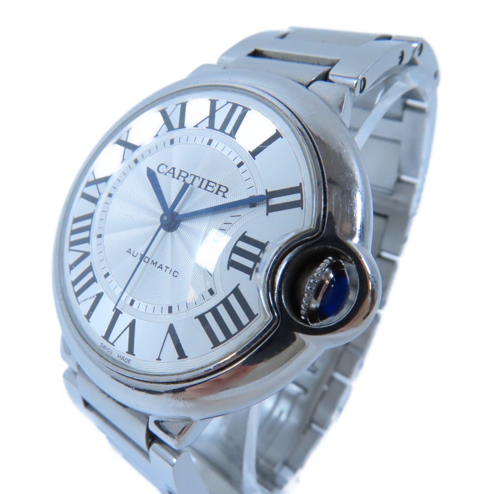 CARTIER Ballon Blue不鏽鋼手錶自動機芯銀色