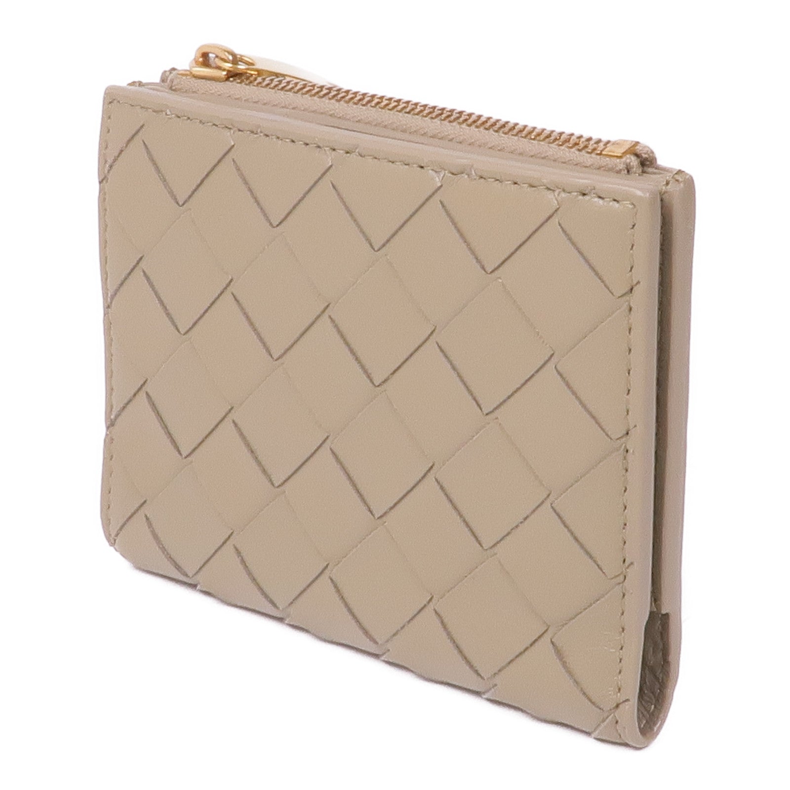 BOTTEGA VENETA 織紋皮革Bi-Fold Wallet金扣錢包
