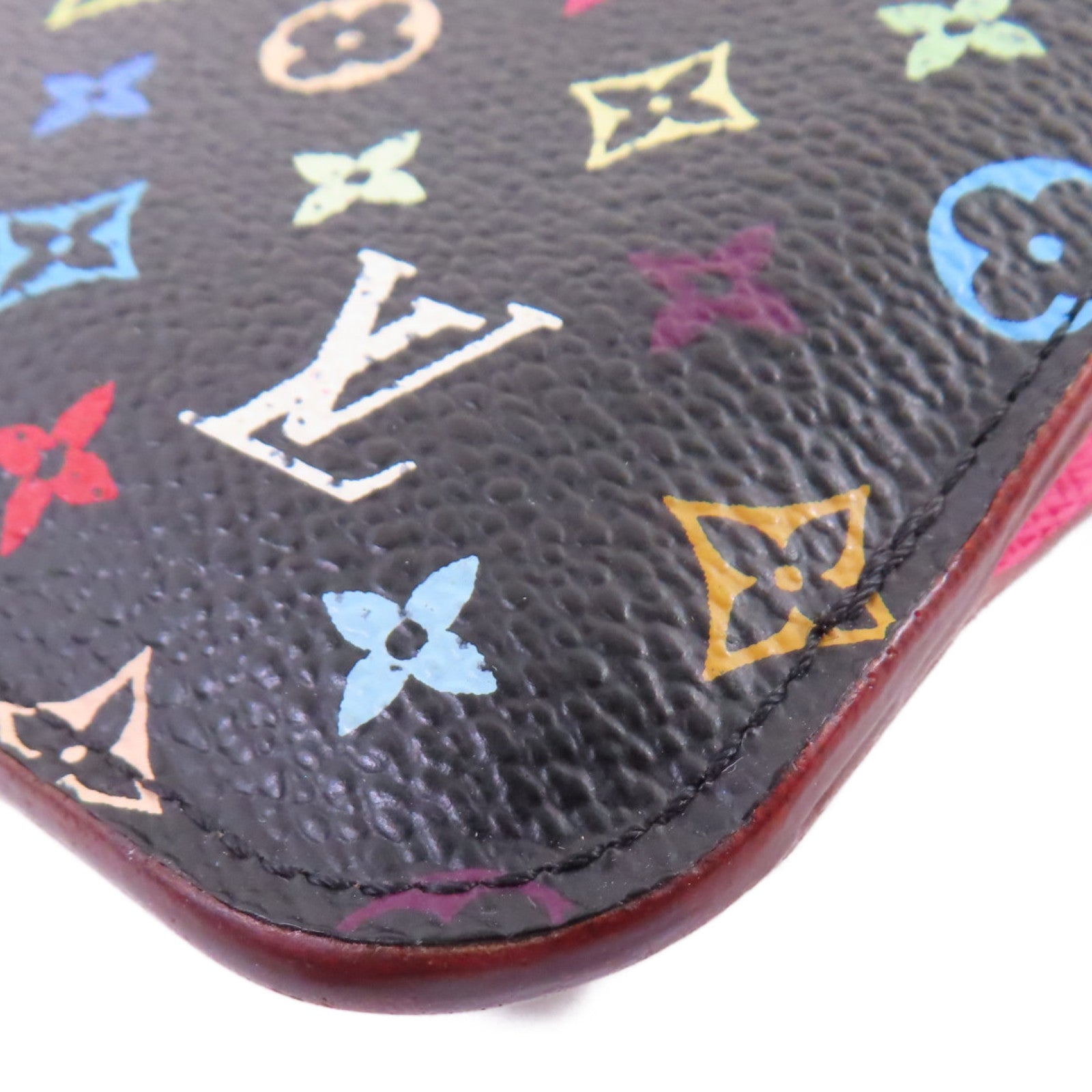 LOUIS VUITTON Monogram Multicolore Pochette Cles NM Card Case金扣卡套