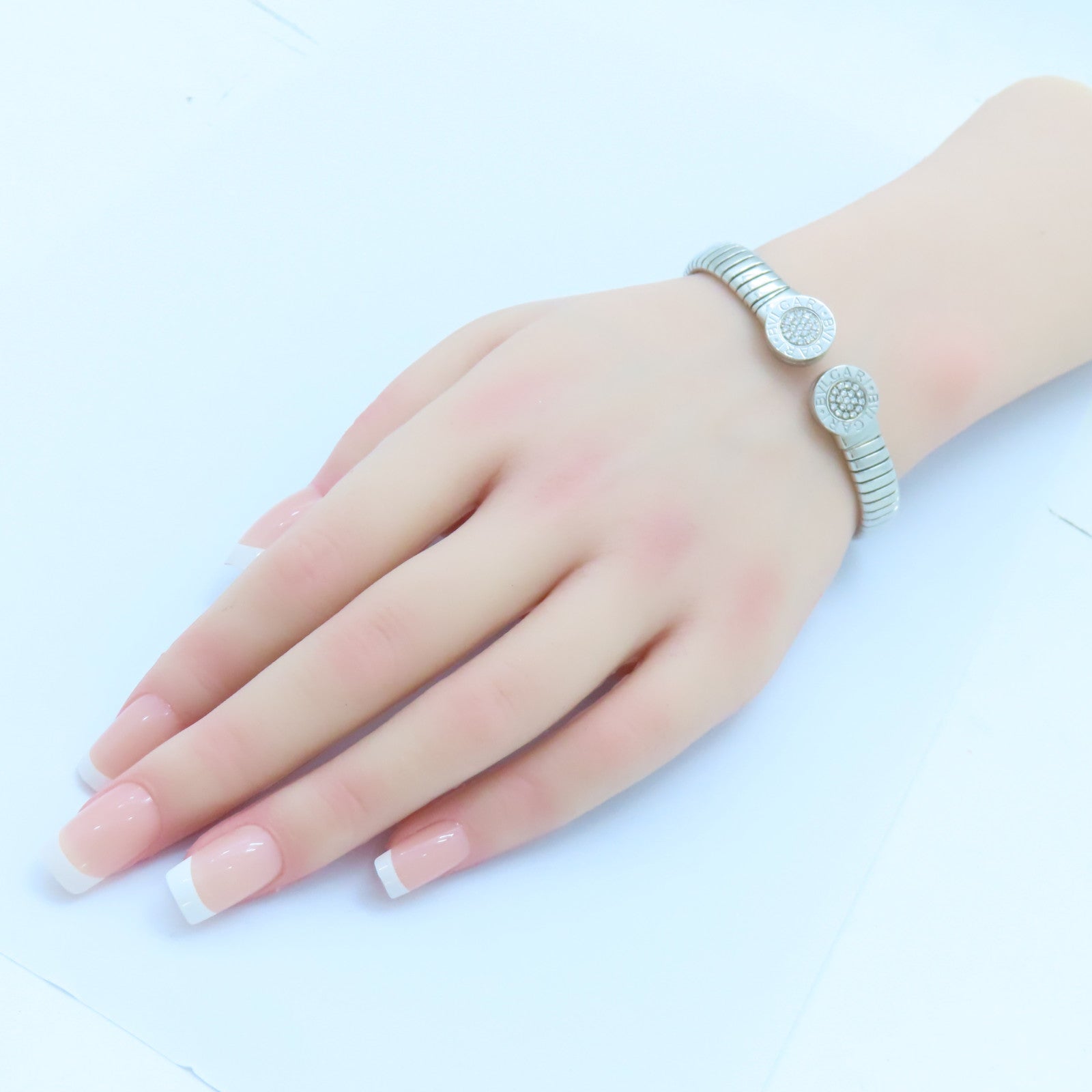 BVLGARI 不鏽鋼/鑽石Bvlgari Bvlgari Tubogas Diamond Bracelet手鐲