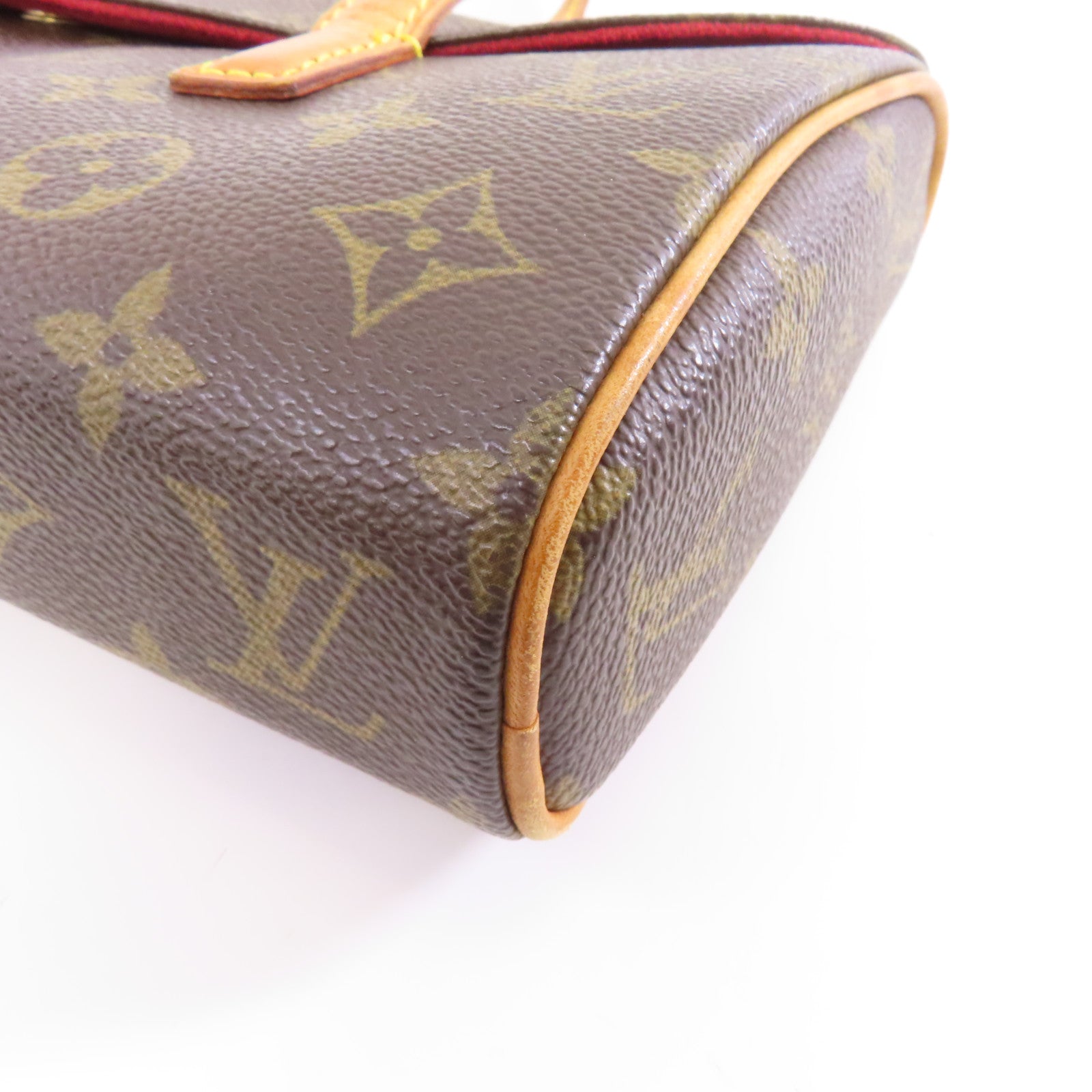 LOUIS VUITTON Monogram Sonatine金扣手挽袋啡色