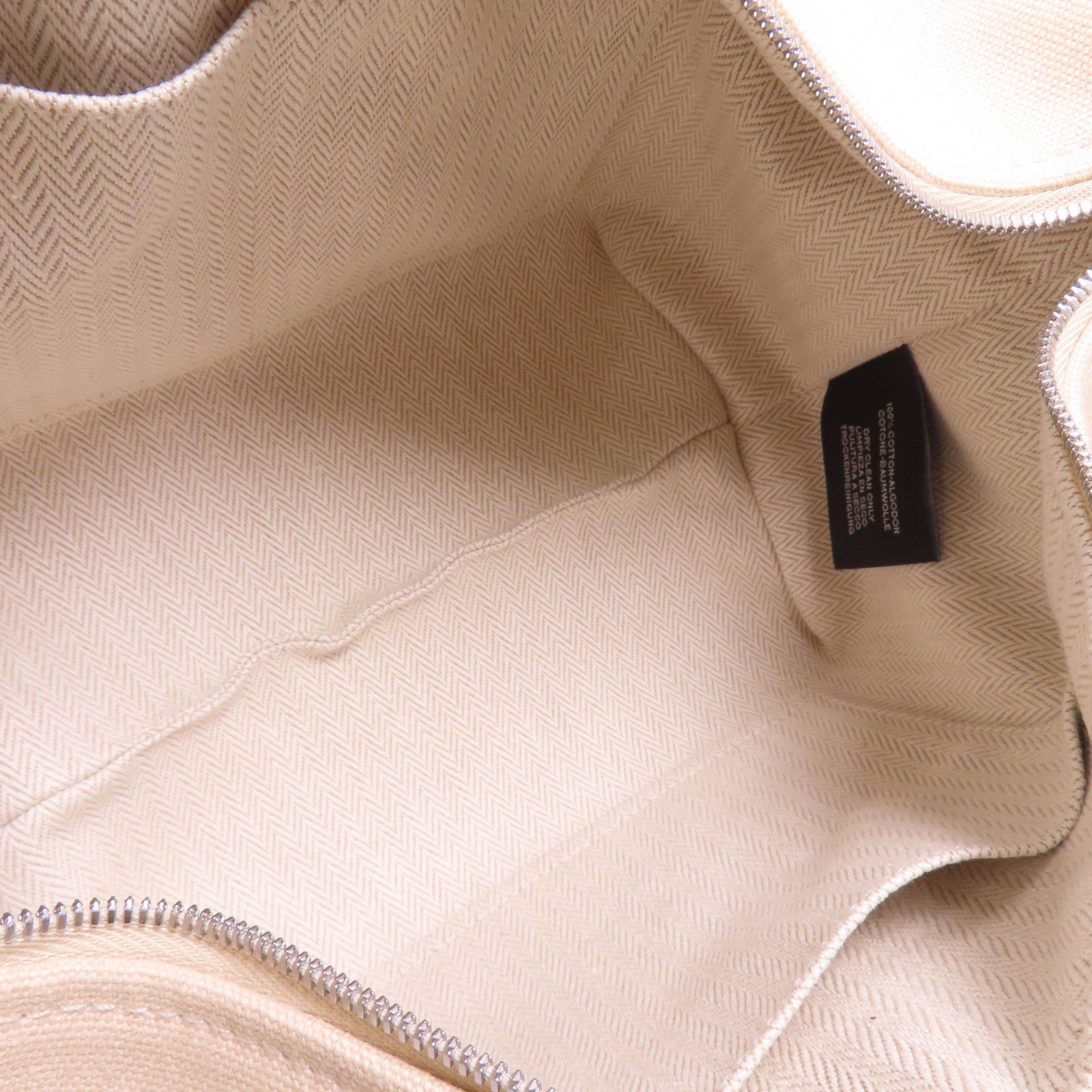 HERMES 帆布Bride a Brac銀扣手挽袋