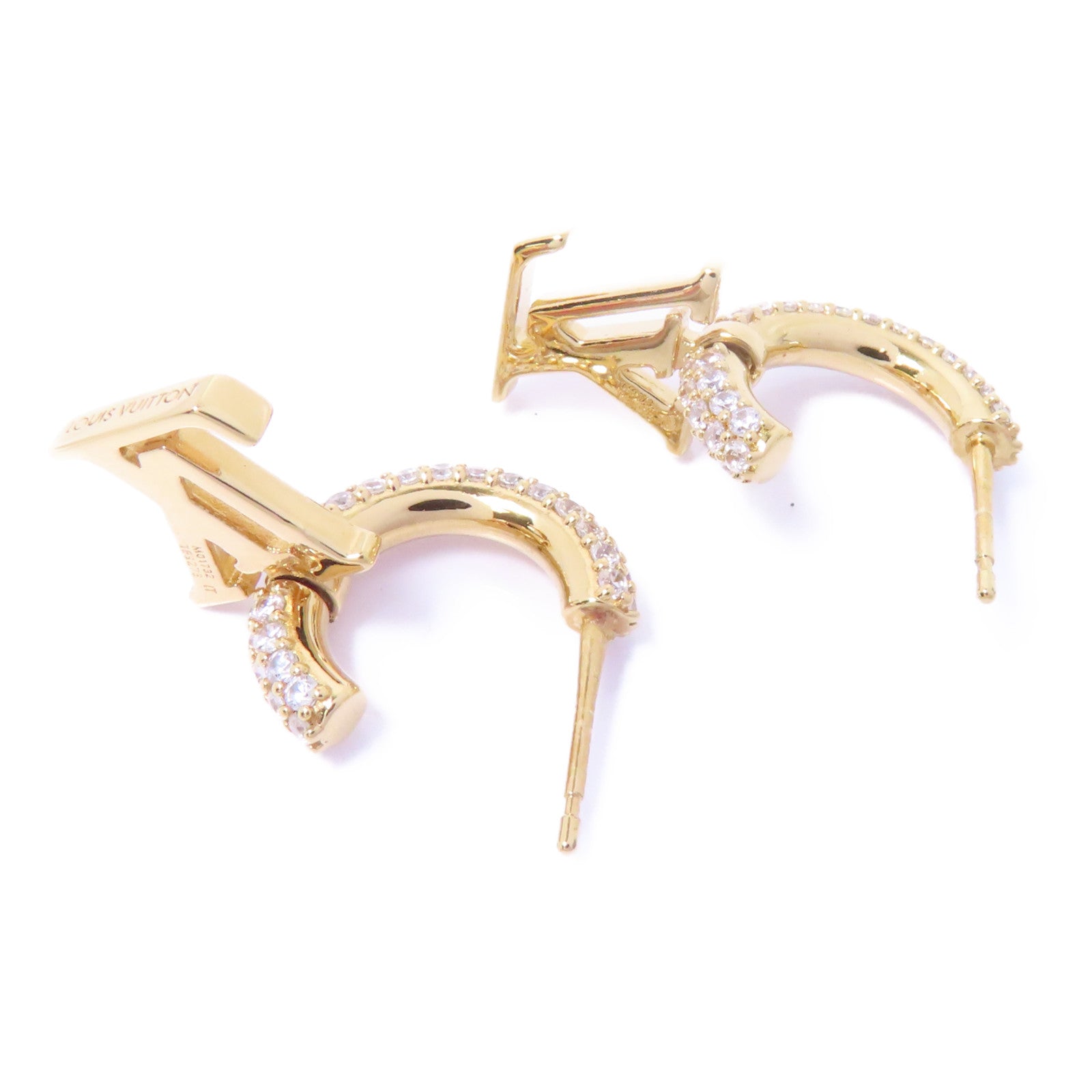 LOUIS VUITTON 金屬Iconic Earrings耳環金色