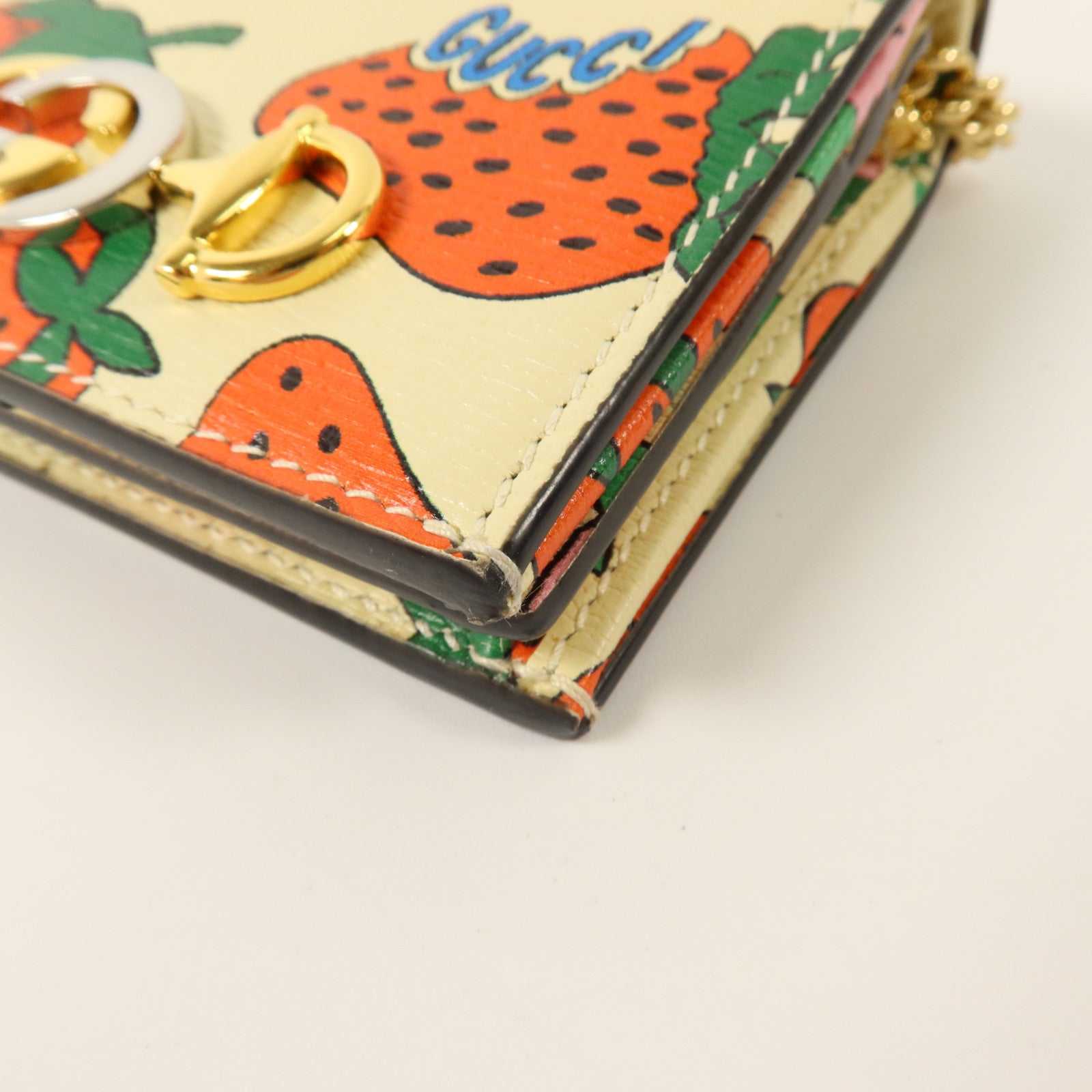 GUCCI 牛皮皮革Zumi Card Case Wallet金扣卡片套