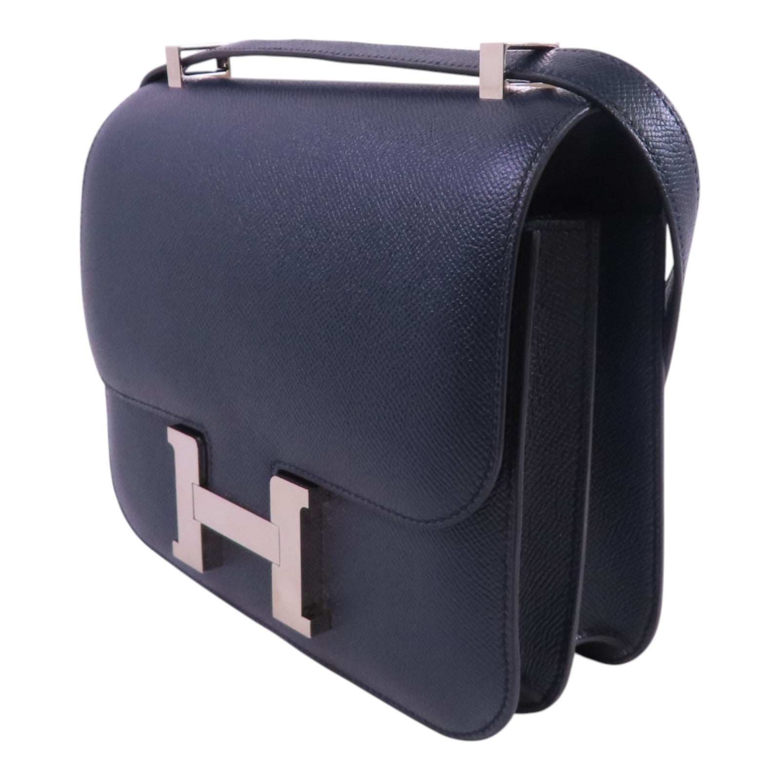 HERMES Epsom皮革Constance 24 Shoulder Bag銀扣肩背袋