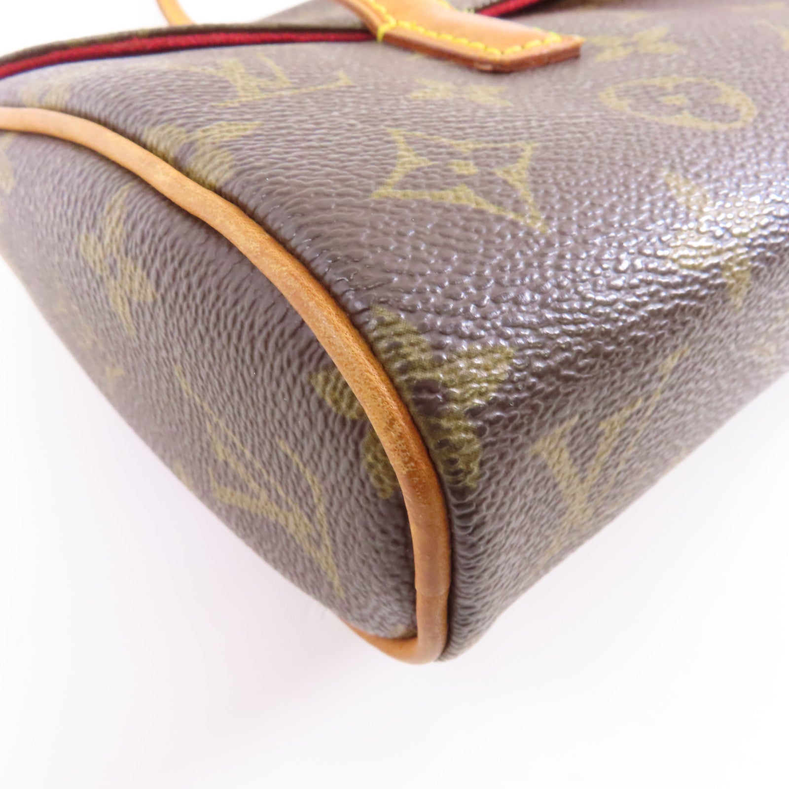LOUIS VUITTON Monogram Sonatine金扣手挽袋啡色