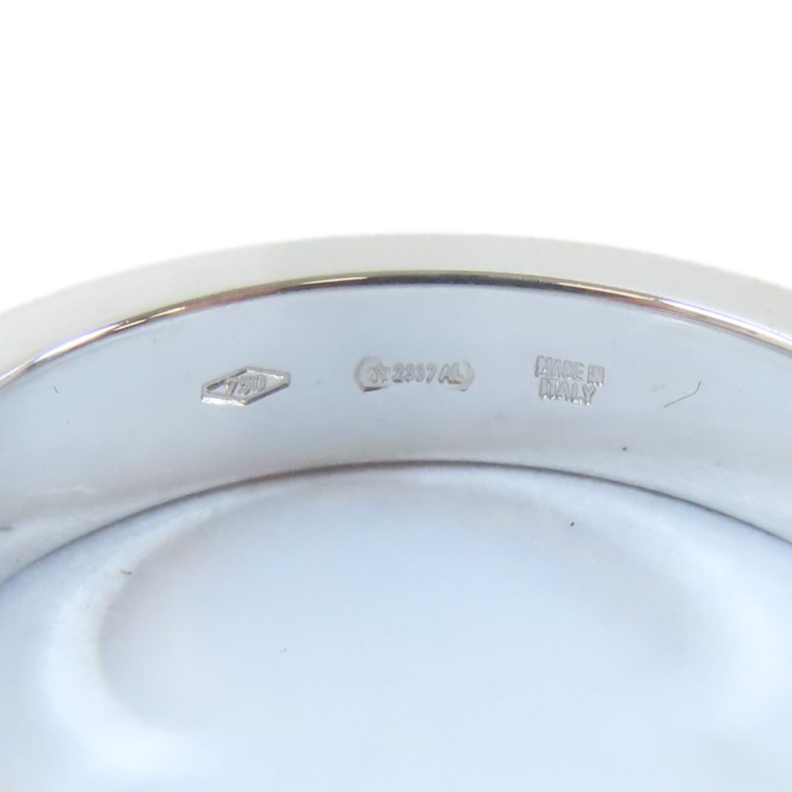 BVLGARI 18K白金Bvlgari Bvlgari Logo Ring鑽石戒指US#6.75