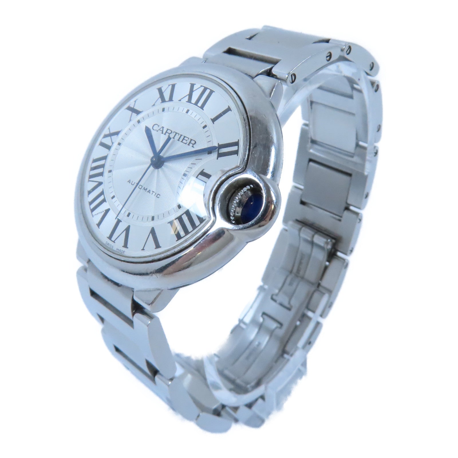 CARTIER Ballon Blue不鏽鋼手錶自動機芯銀色