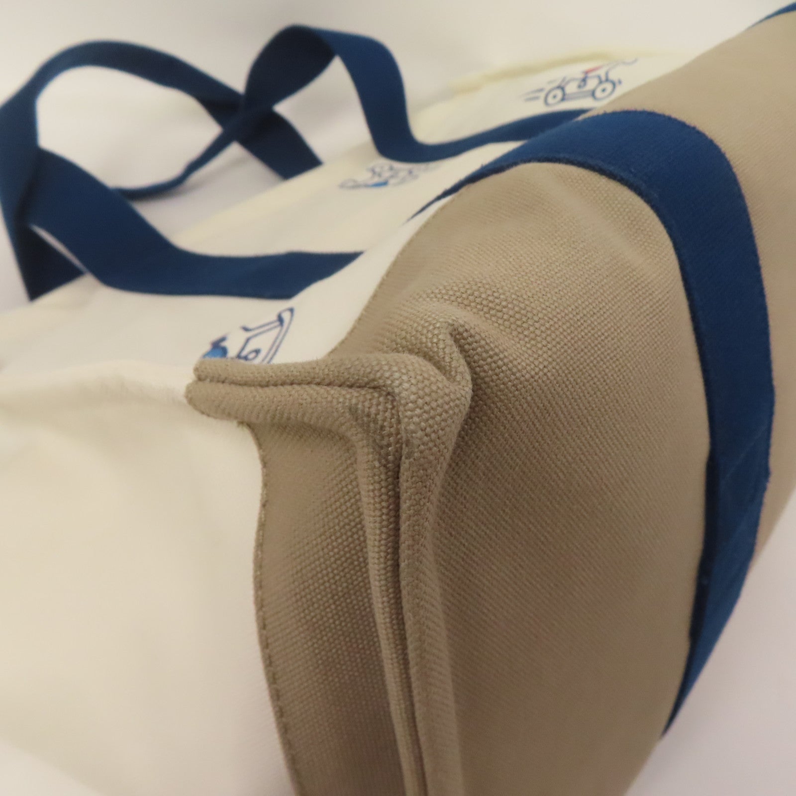 HERMES PHW Adada Tote Bag Canvas White