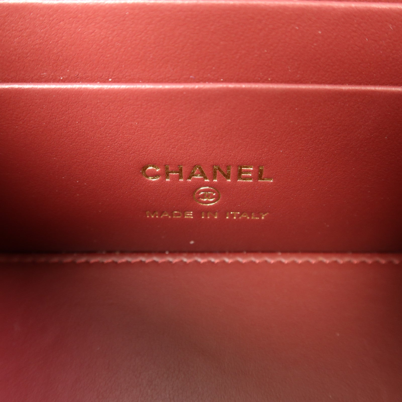 CHANEL 羊皮皮革Vanity Bag金扣鏈帶肩背袋