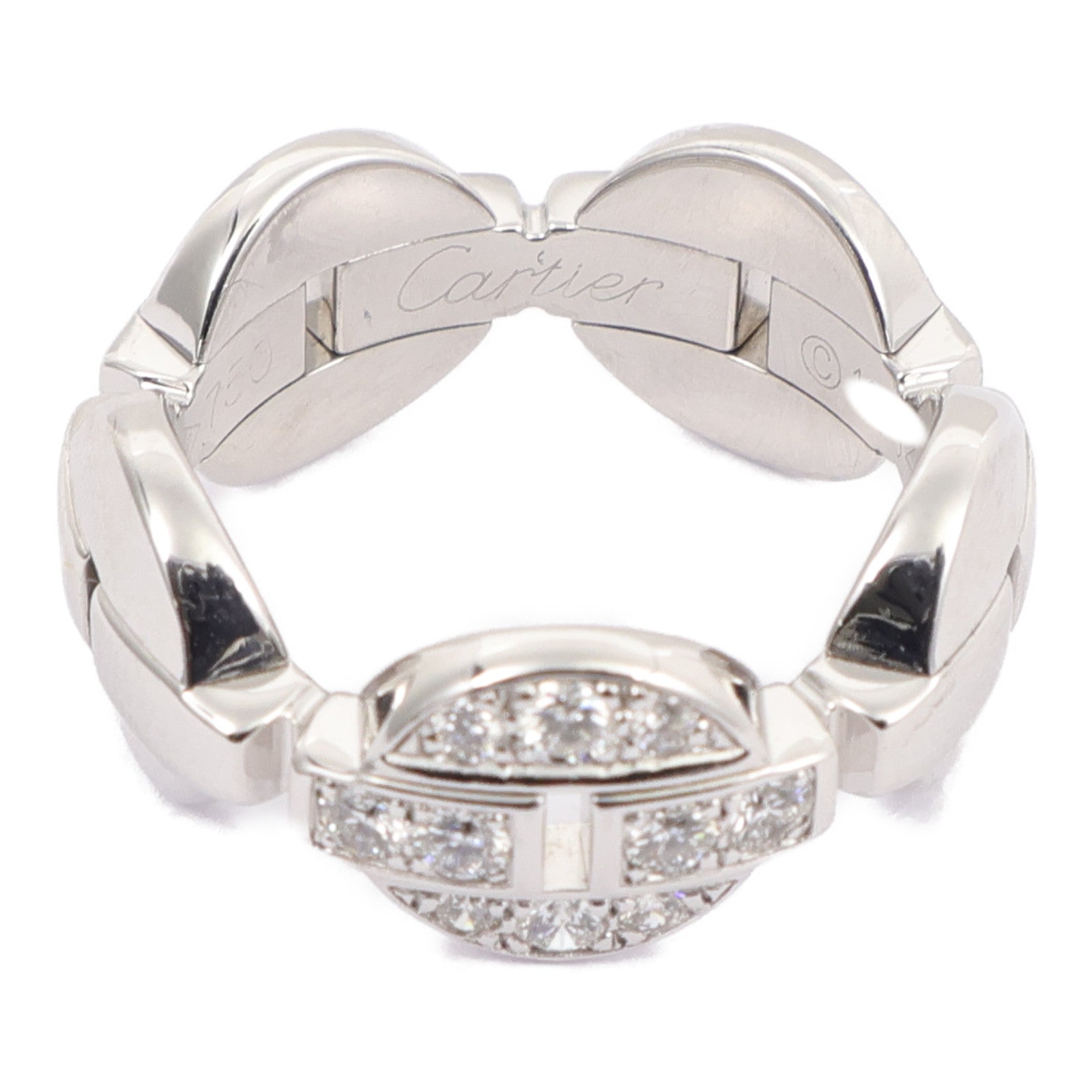 CARTIER 【激減優惠】18K白金Imaria Ring鑽石戒指Cartier#50/US#5.5