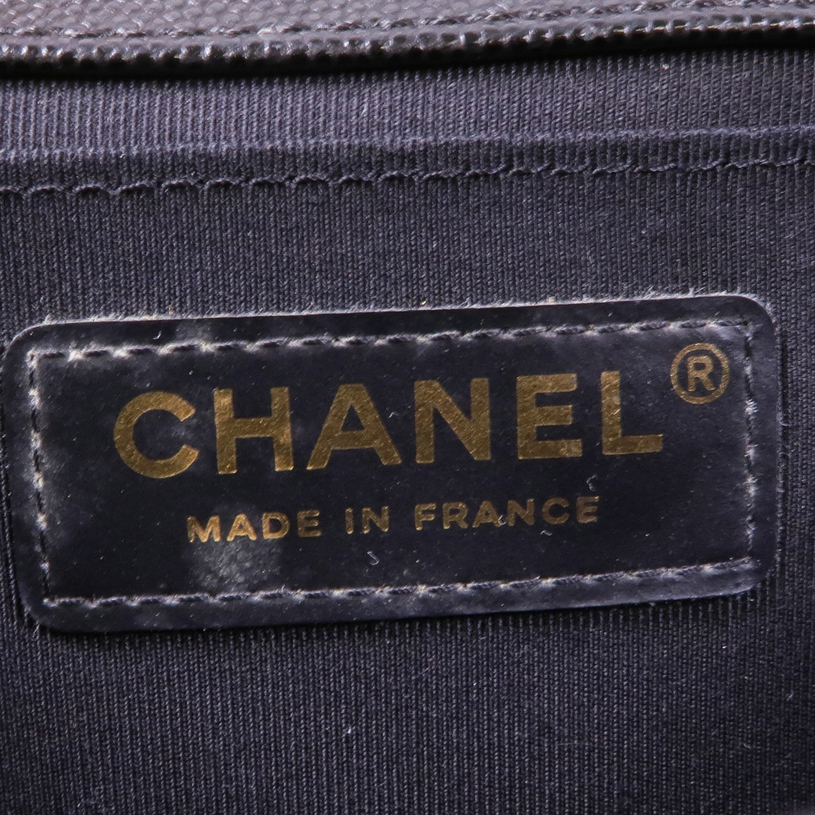 CHANEL 牛皮皮革Boy25金扣鏈帶肩背袋