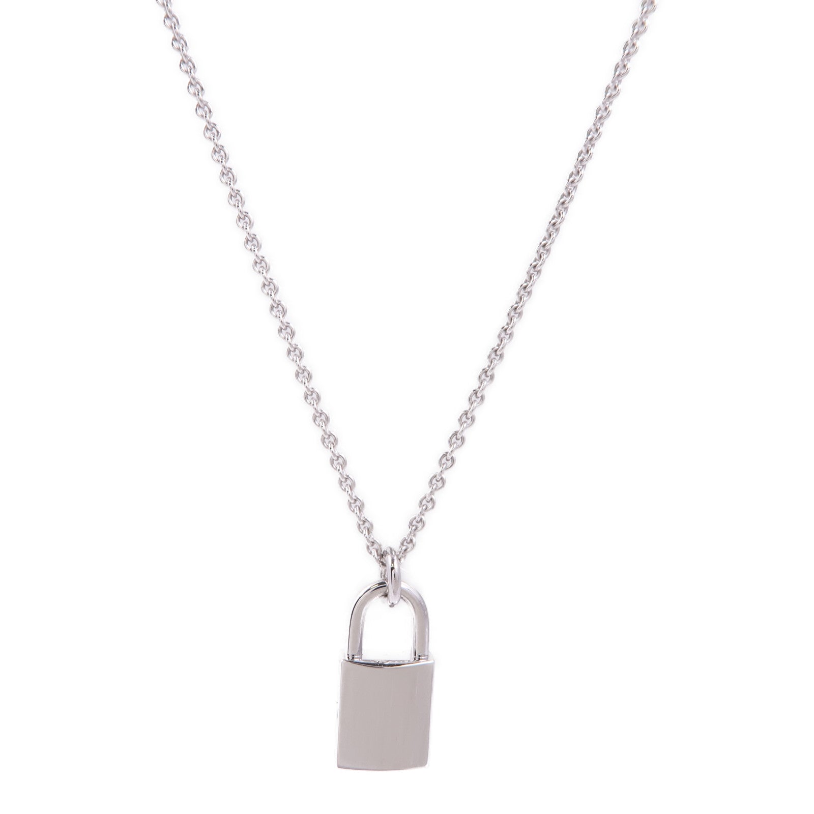 HERMES Kelly Cadenas Necklace H121333B 00 Diamond 18K White Gold