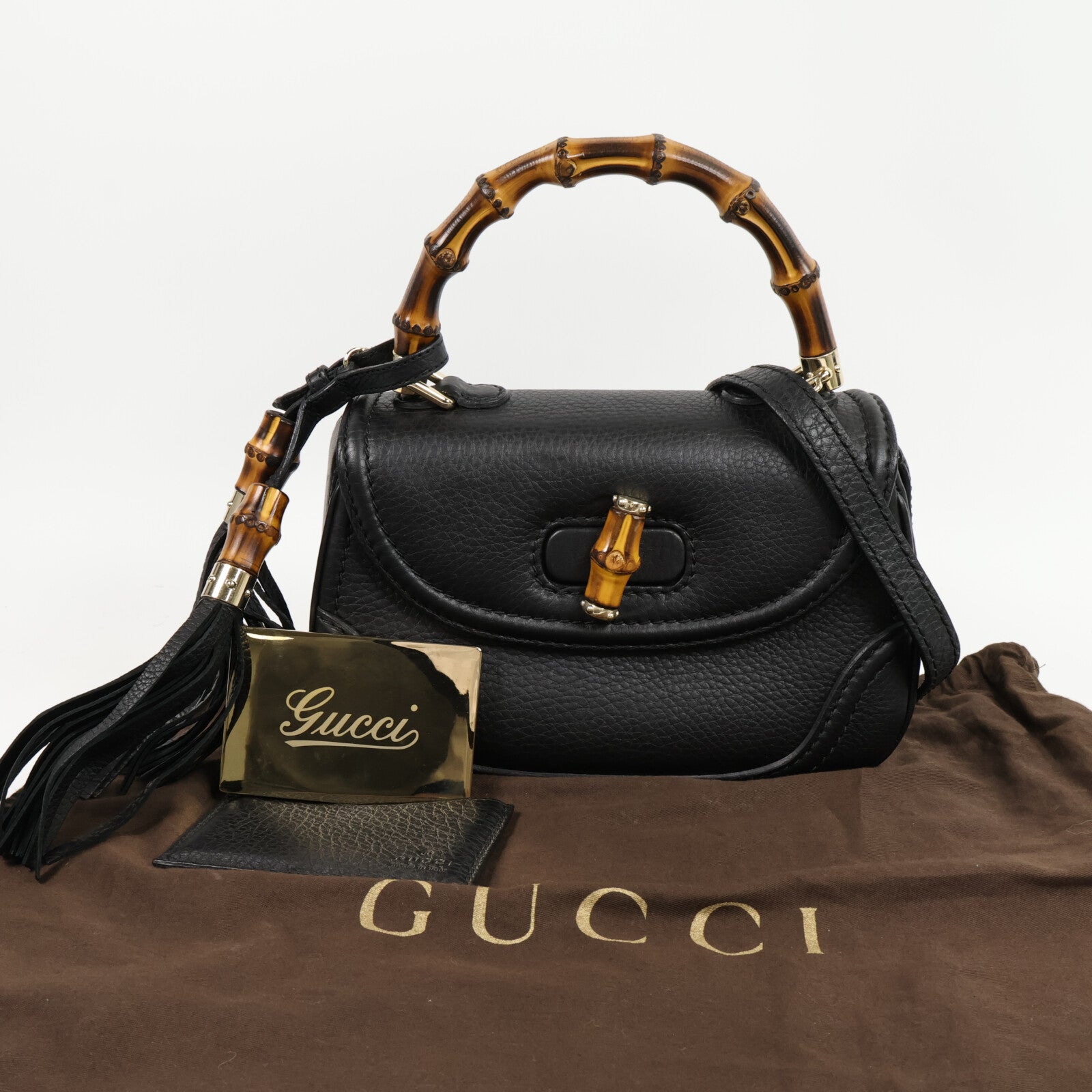 GUCCI 牛皮皮革New Bamboo手挽肩背兩用袋