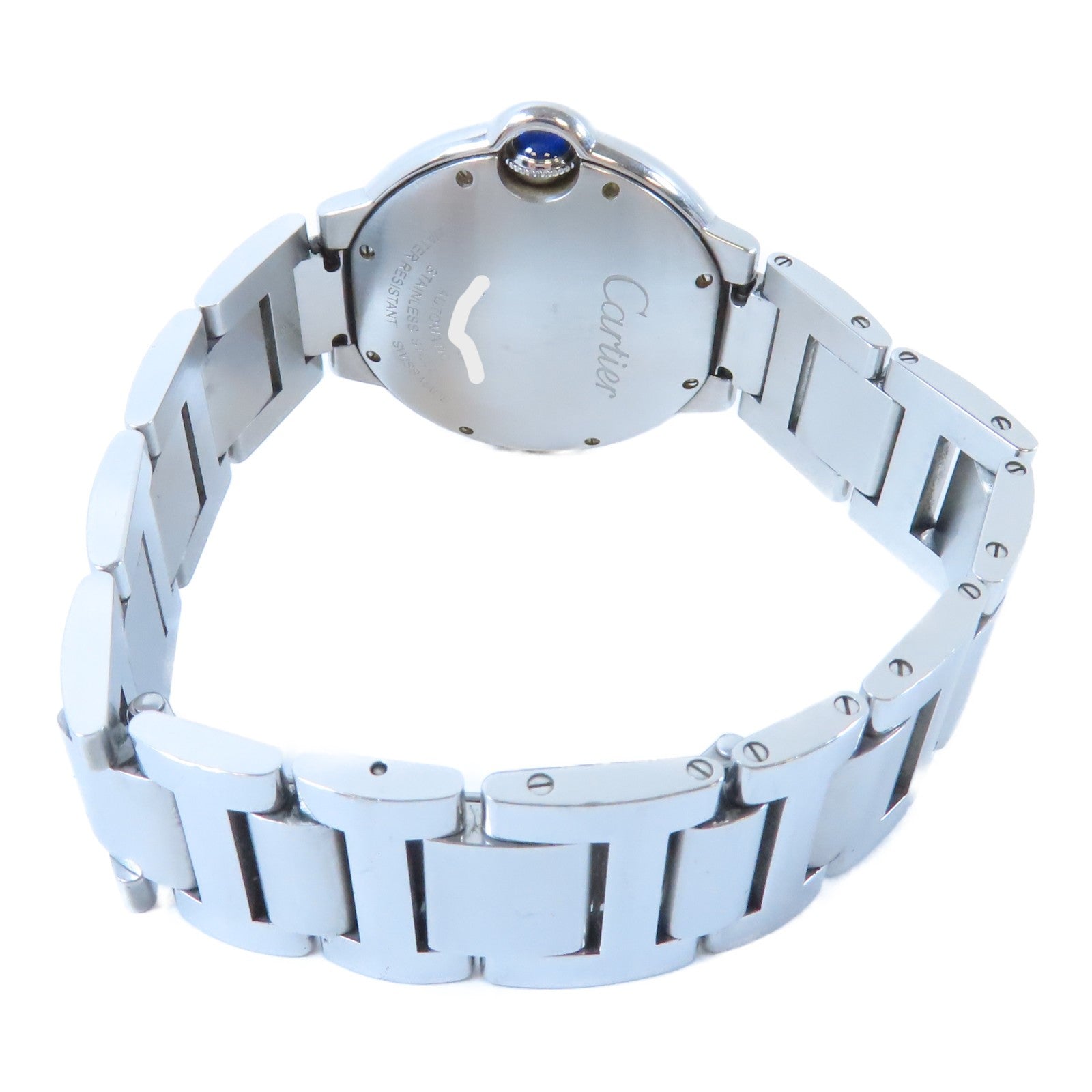 CARTIER Ballon Blue不鏽鋼手錶自動機芯銀色