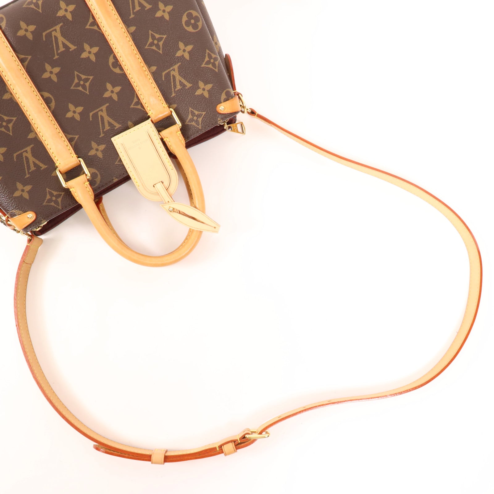 LOUIS VUITTON Monogram Soufflot BB金扣手挽肩背兩用袋