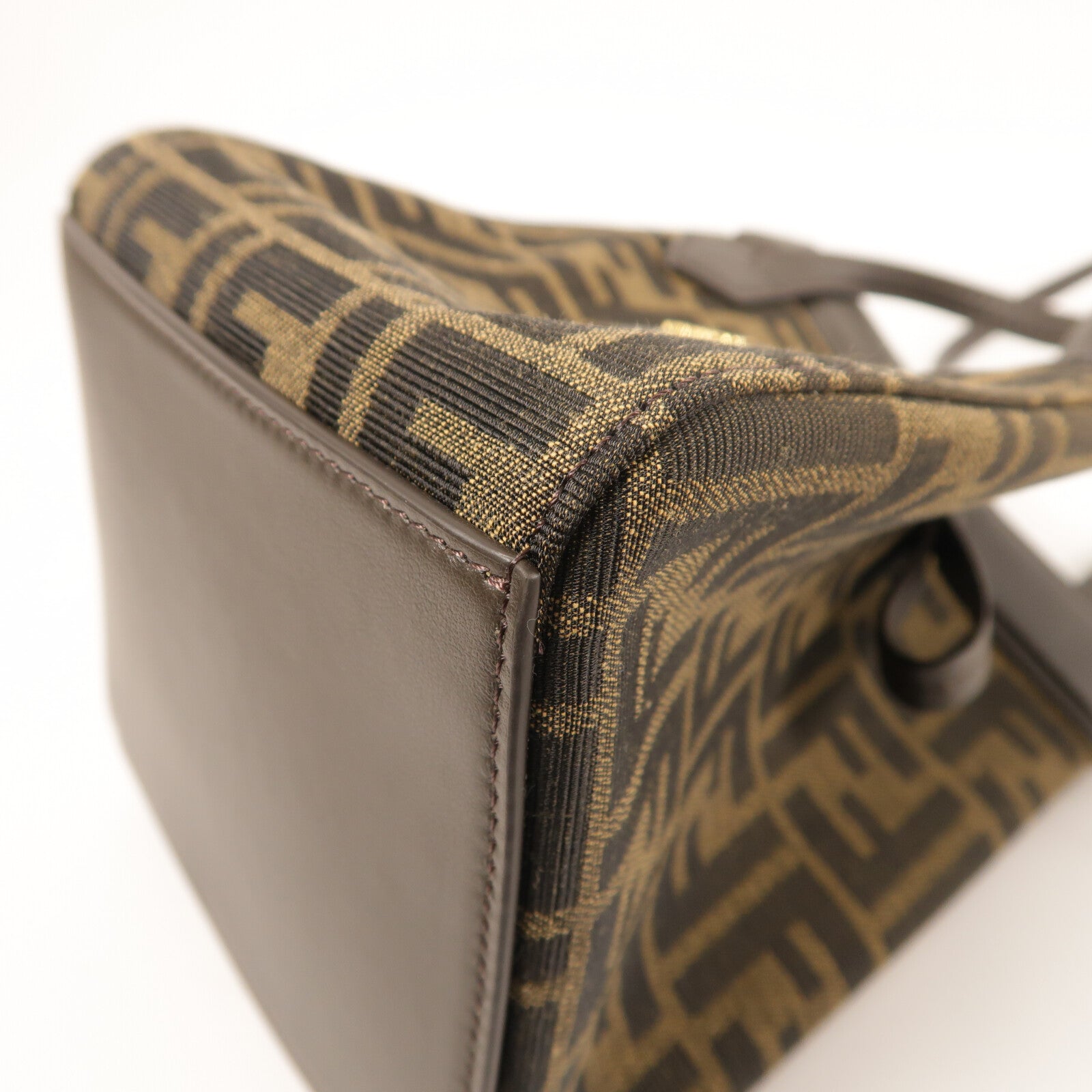 FENDI 帆布Origami Mini FF金扣肩背袋