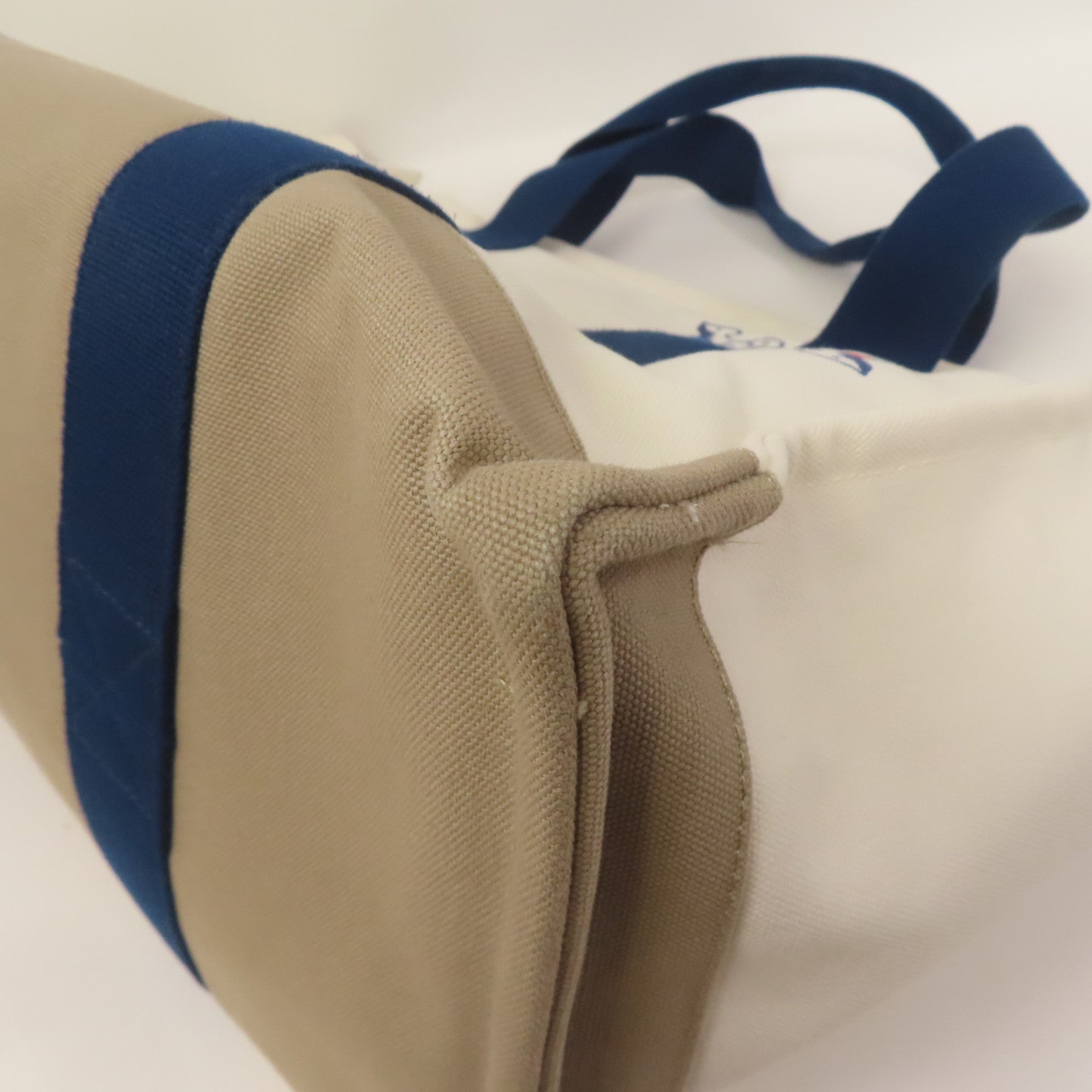 HERMES PHW Adada Tote Bag Canvas White