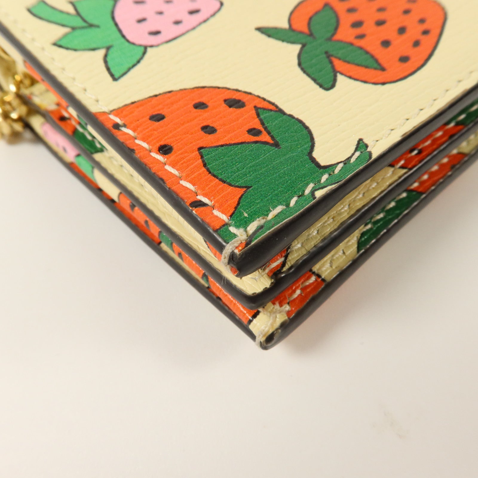 GUCCI 牛皮皮革Zumi Card Case Wallet金扣卡片套