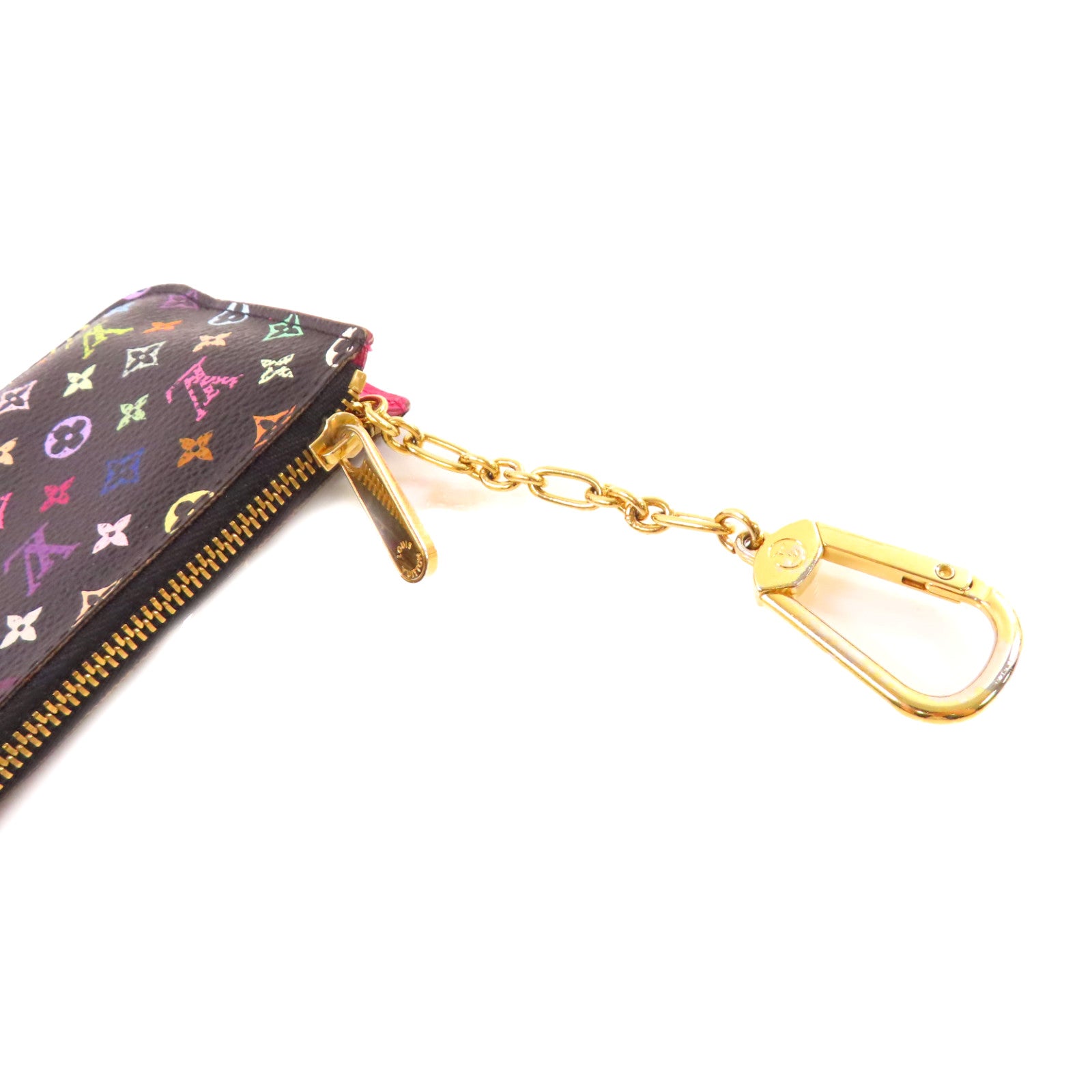 LOUIS VUITTON Monogram Multicolore Pochette Cles NM Card Case金扣卡套