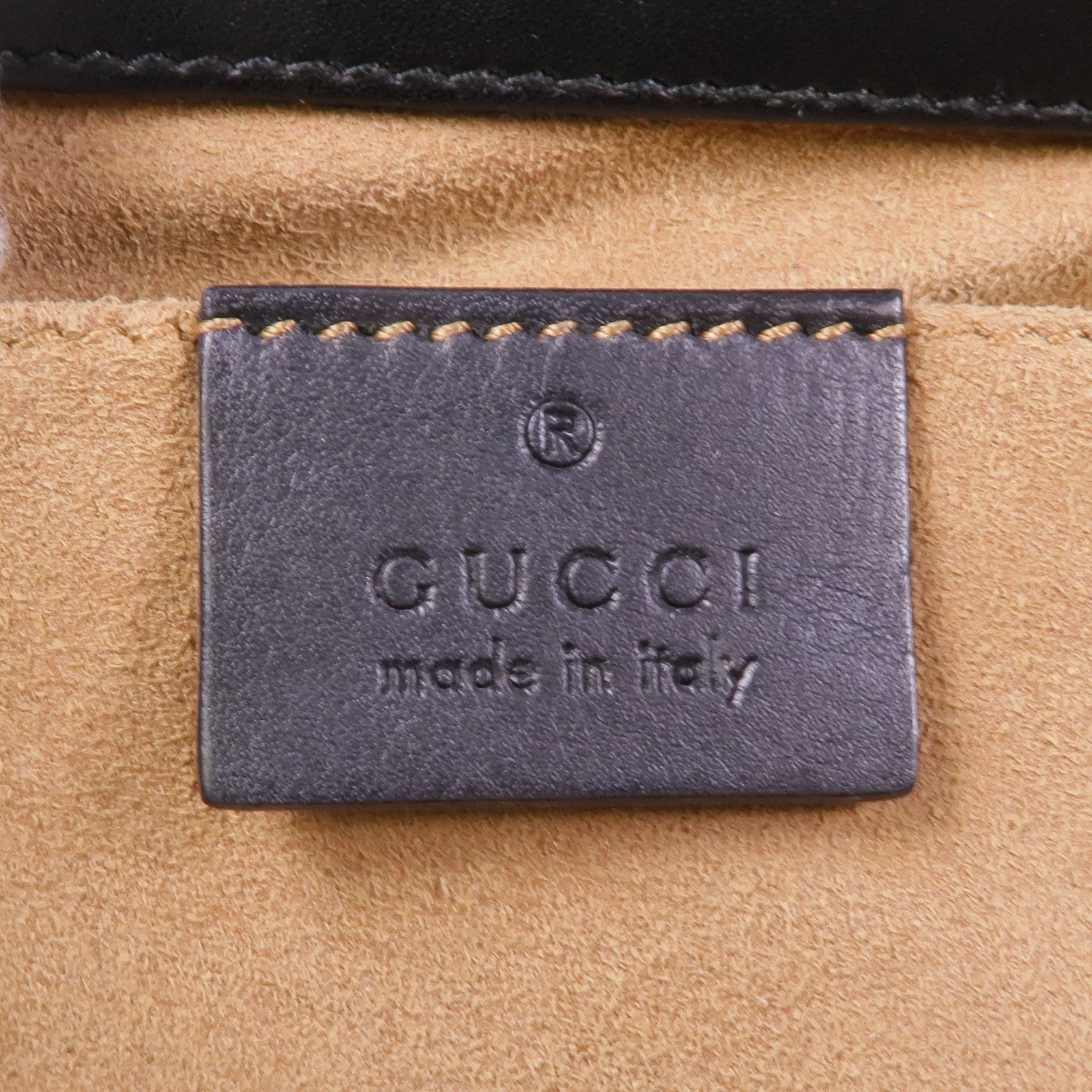 GUCCI 塗層帆布/皮革Padlock Small金扣鏈帶肩背袋