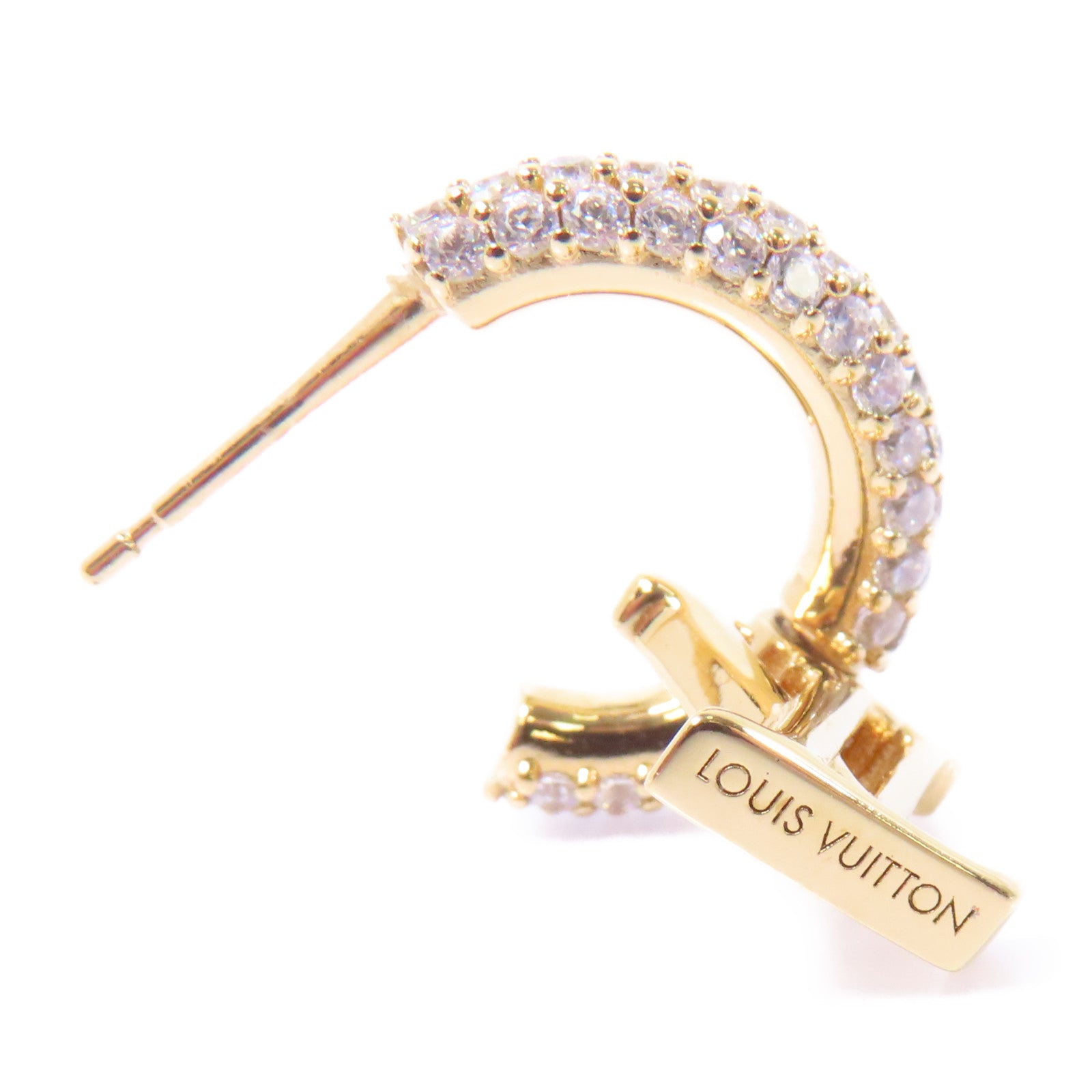 LOUIS VUITTON 金屬Iconic Earrings耳環金色