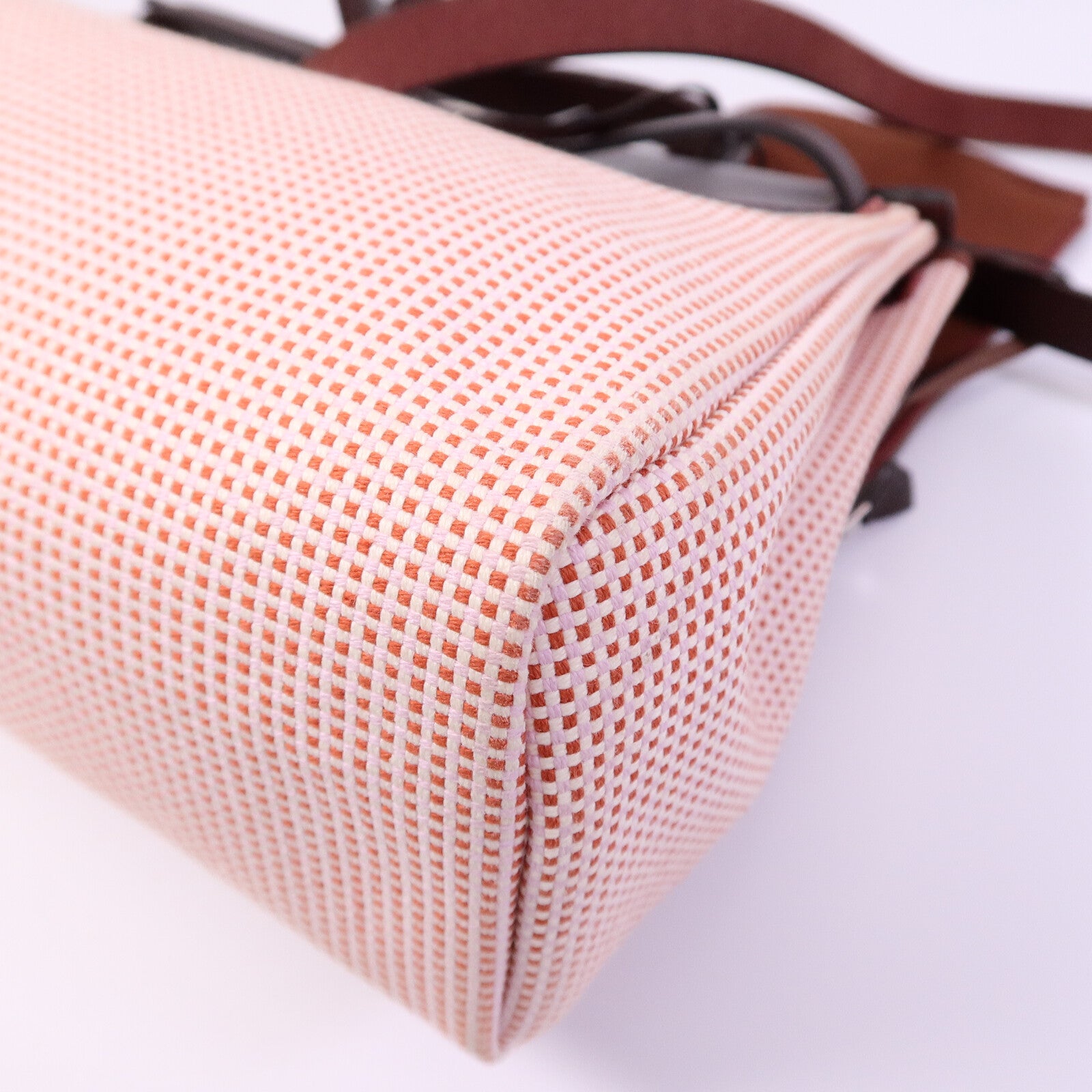 HERMES 帆布Herbag 31手挽肩背兩用袋Rouge Sellier