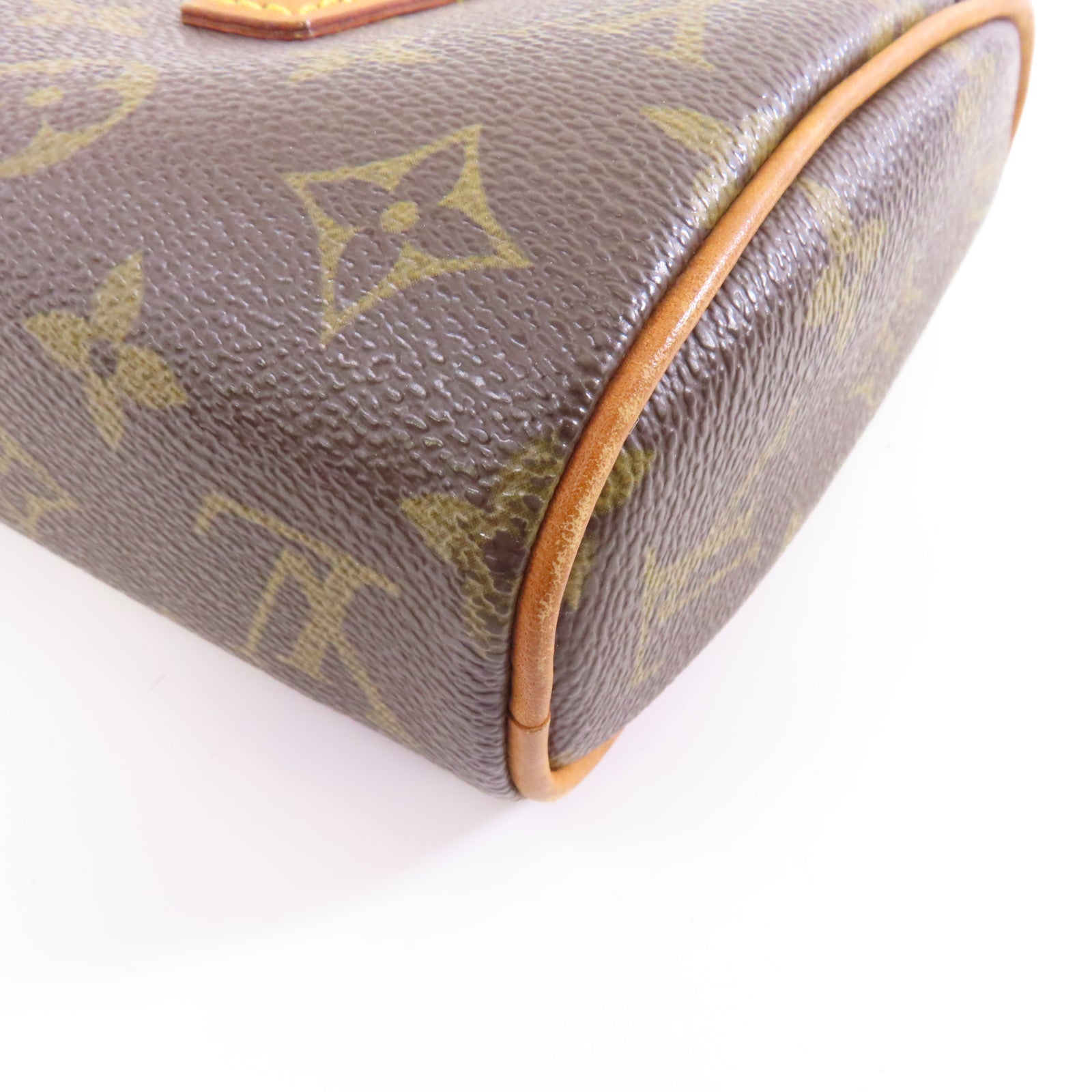 LOUIS VUITTON Monogram Sonatine金扣手挽袋啡色