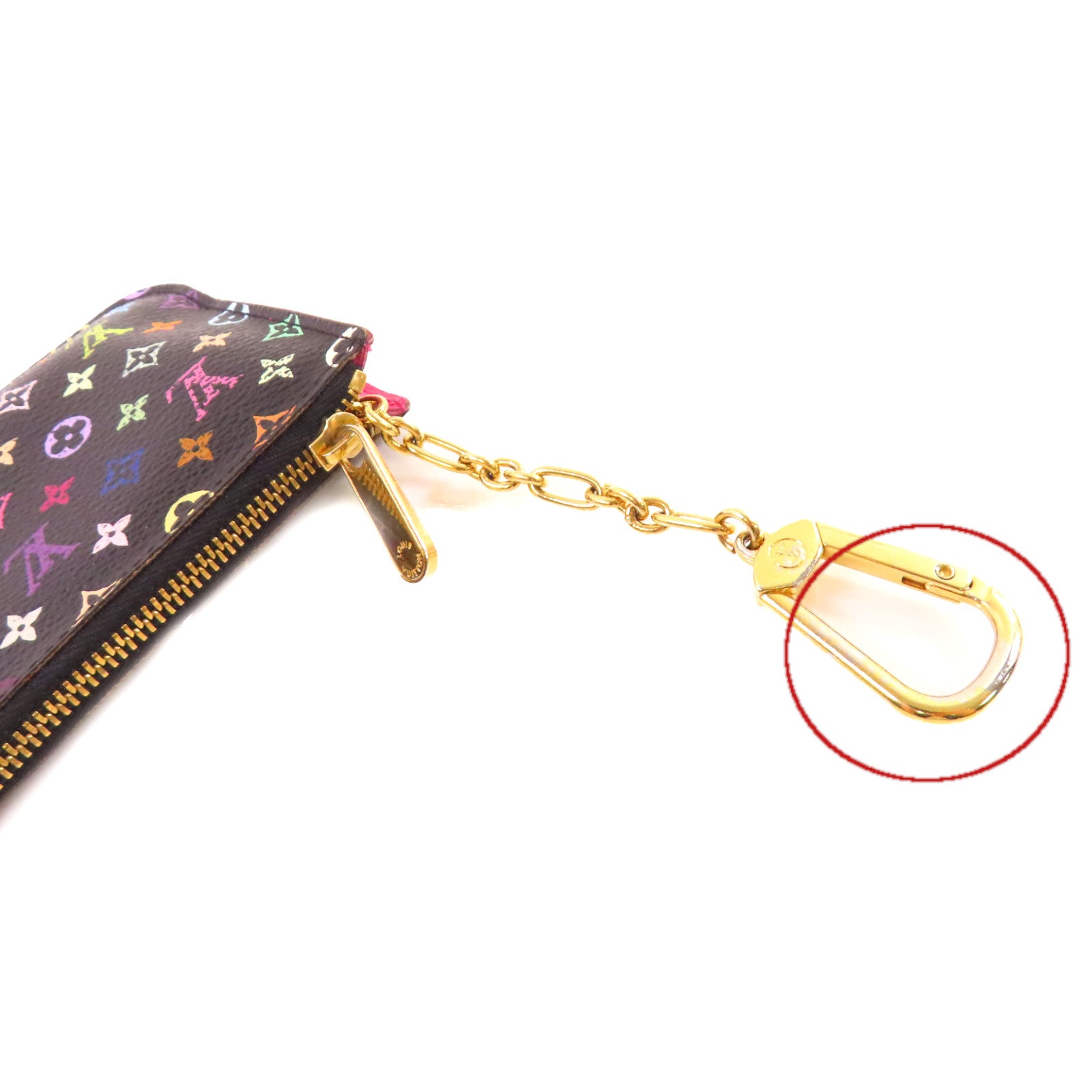 LOUIS VUITTON Monogram Multicolore Pochette Cles NM Card Case金扣卡套