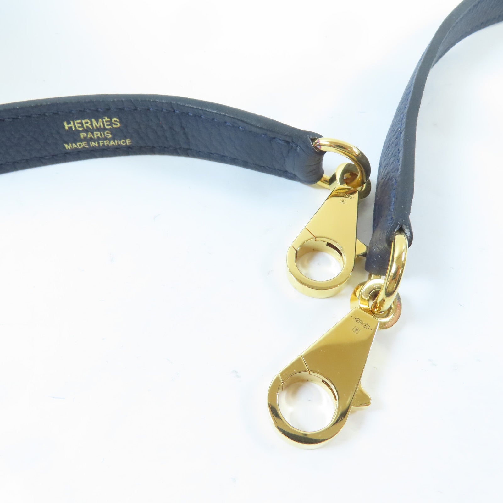 HERMES Togo皮革Kelly 28金扣手挽肩背兩用袋深藍色
