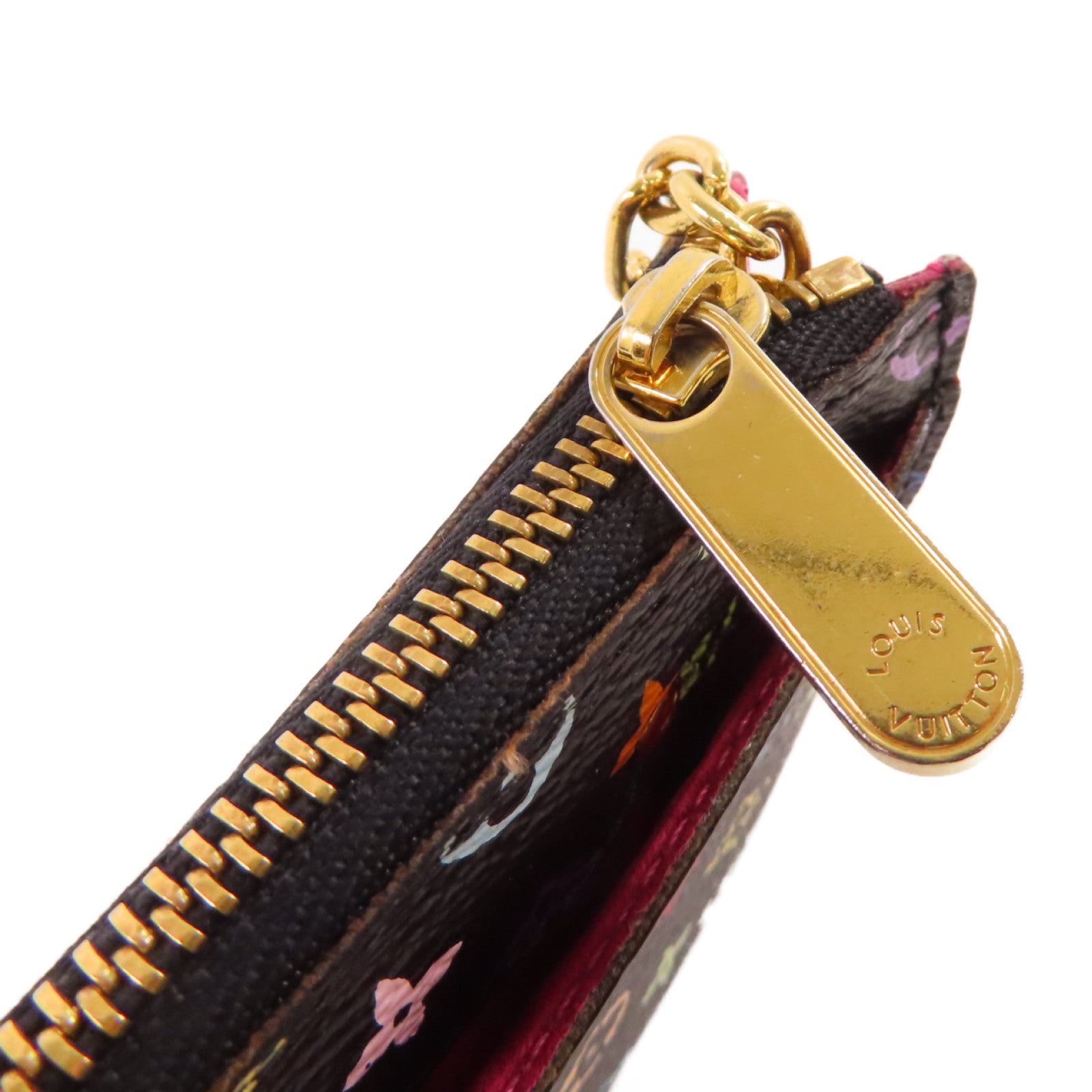 LOUIS VUITTON Monogram Multicolore Pochette Cles NM Card Case金扣卡套